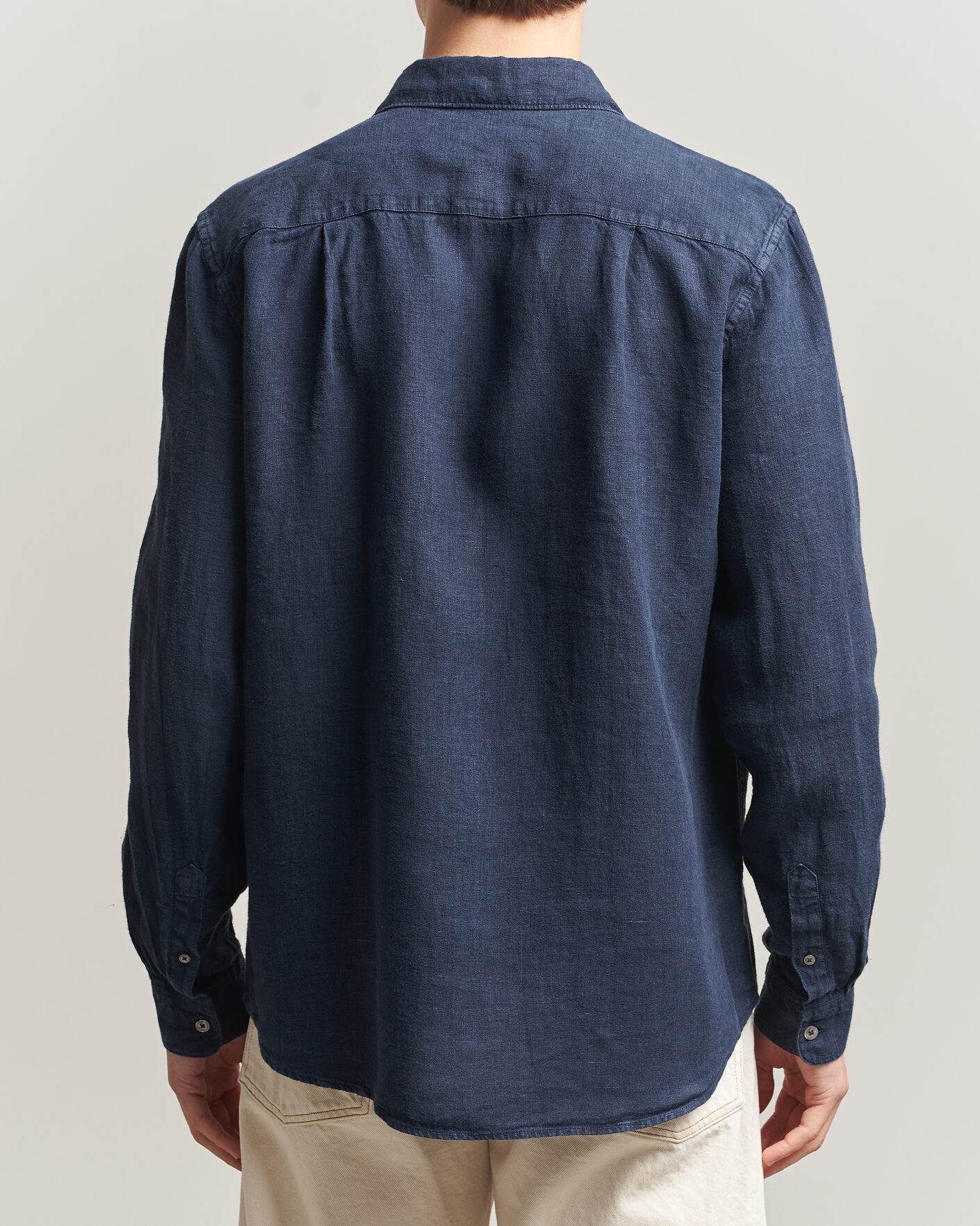 Herr | Skjortor | A Day's March | Daintree Linen Shirt Navy