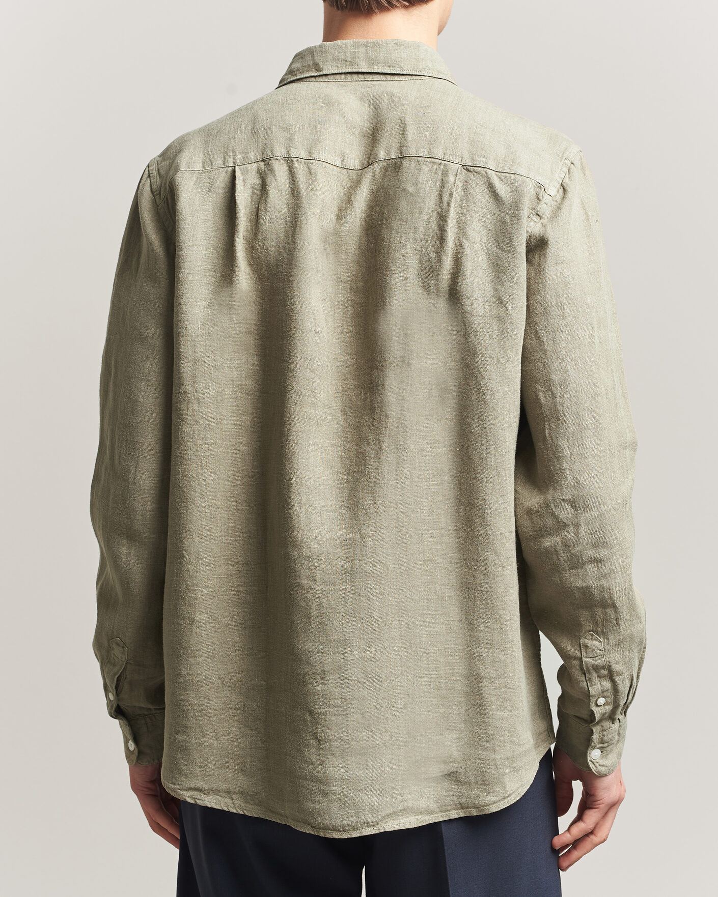 Herr | Skjortor | A Day's March | Daintree Linen Shirt Misty Green
