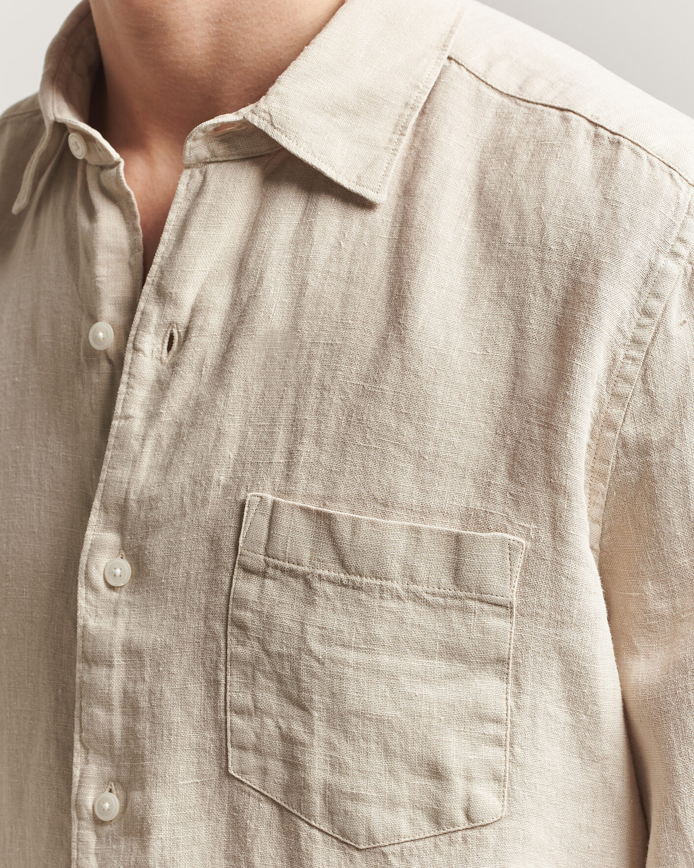 Herr | Skjortor | A Day's March | Daintree Linen Shirt Moonstruck