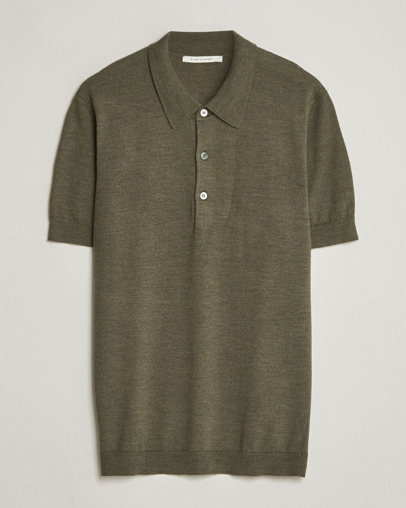Herr | Pikéer | A Day's March | Rosehall Knitted Polo Forrest Green