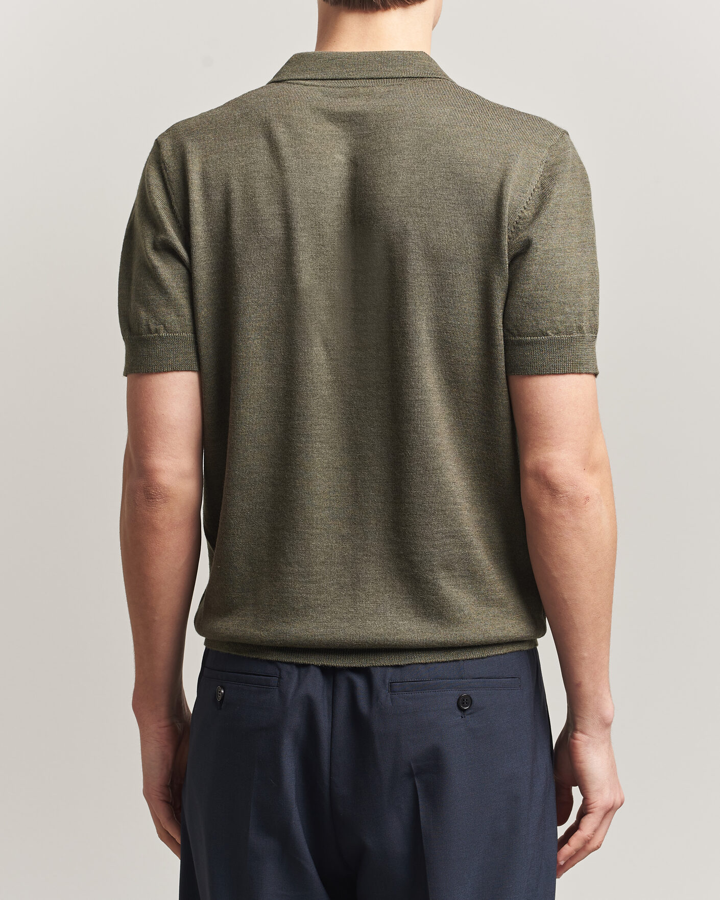 Herr | Pikéer | A Day's March | Rosehall Knitted Polo Forrest Green