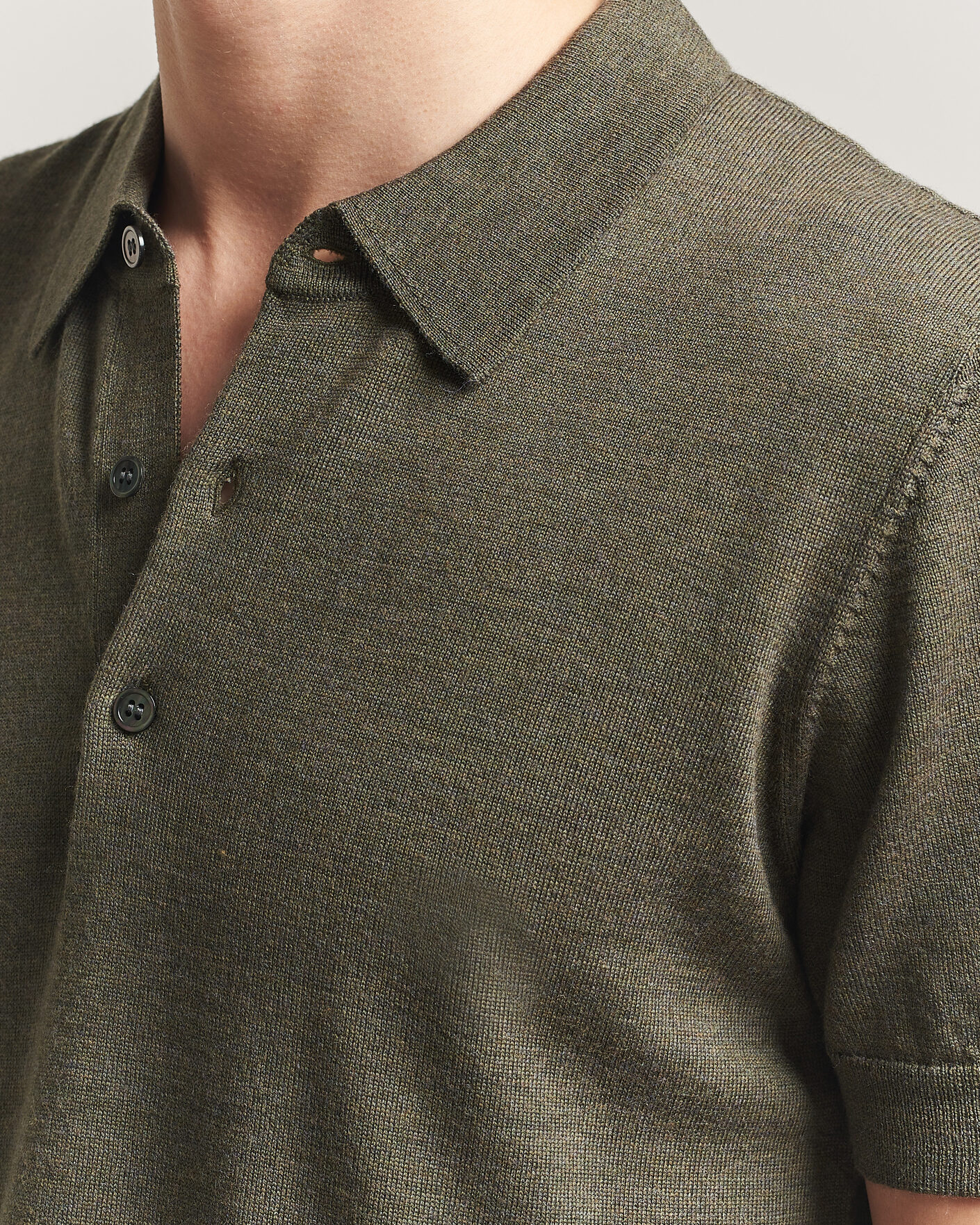 Herr | Pikéer | A Day's March | Rosehall Knitted Polo Forrest Green