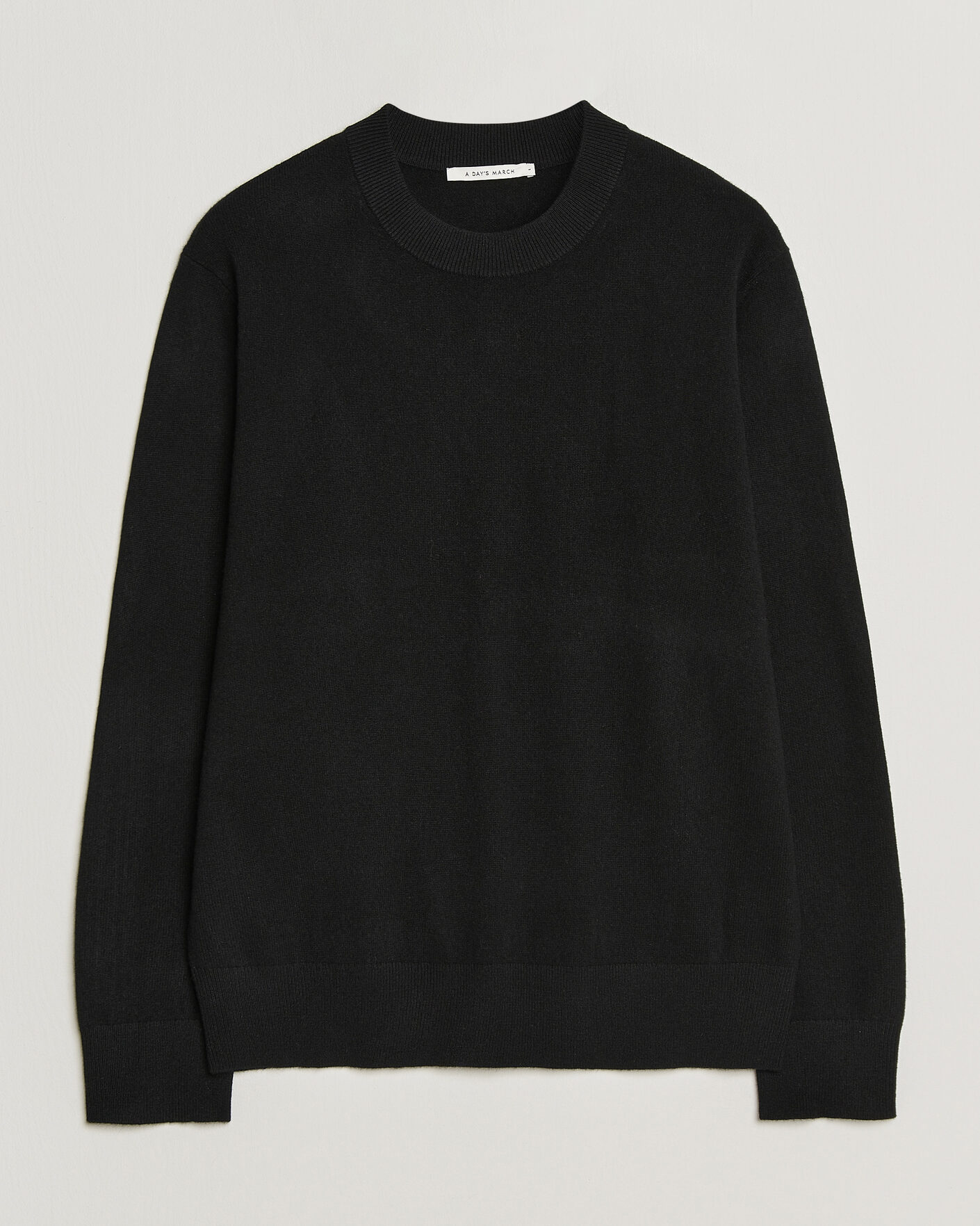 Herr | Tröjor | A Day's March | Marlow Cashmere Blend Sweater Black