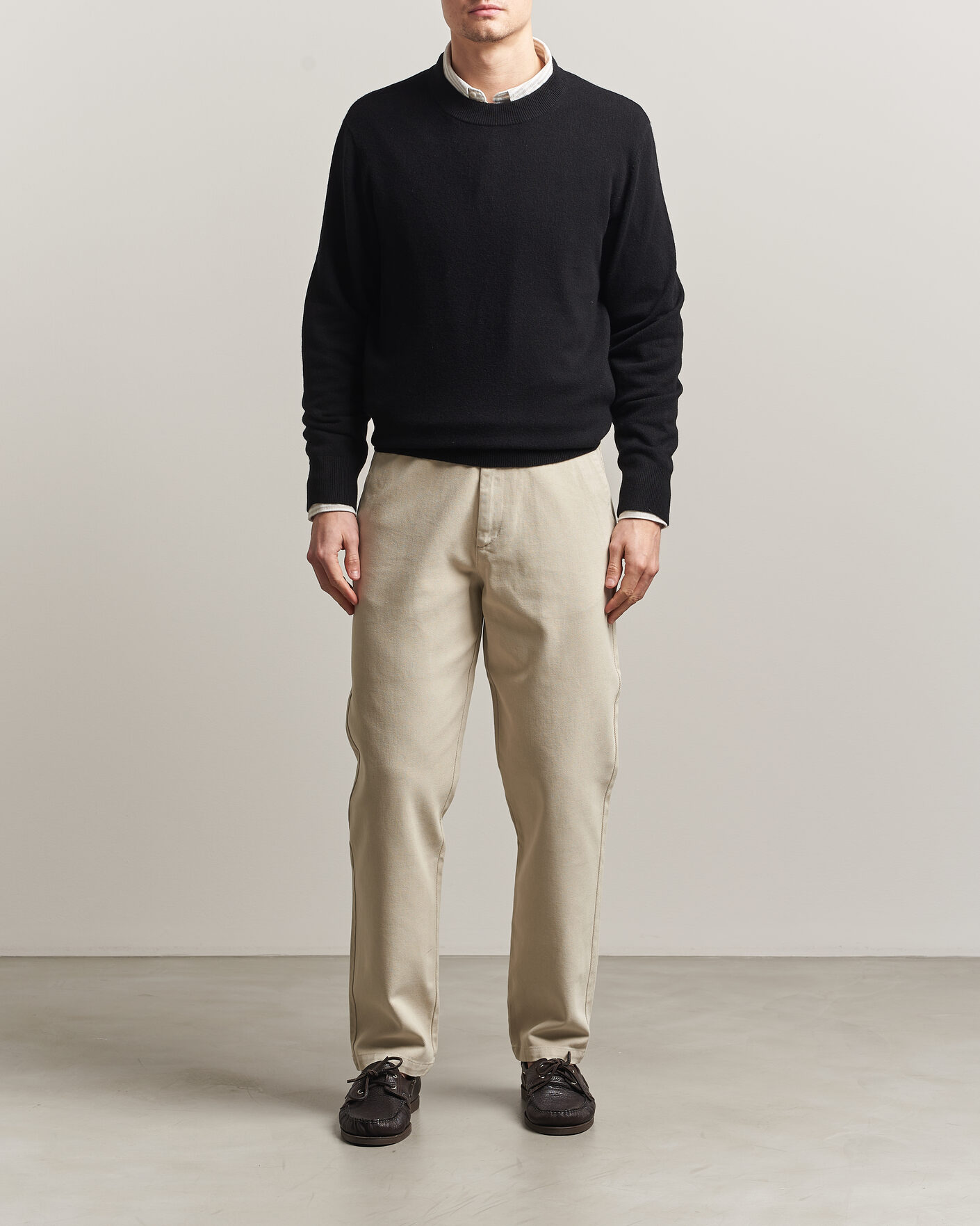 Herr | Tröjor | A Day's March | Marlow Cashmere Blend Sweater Black