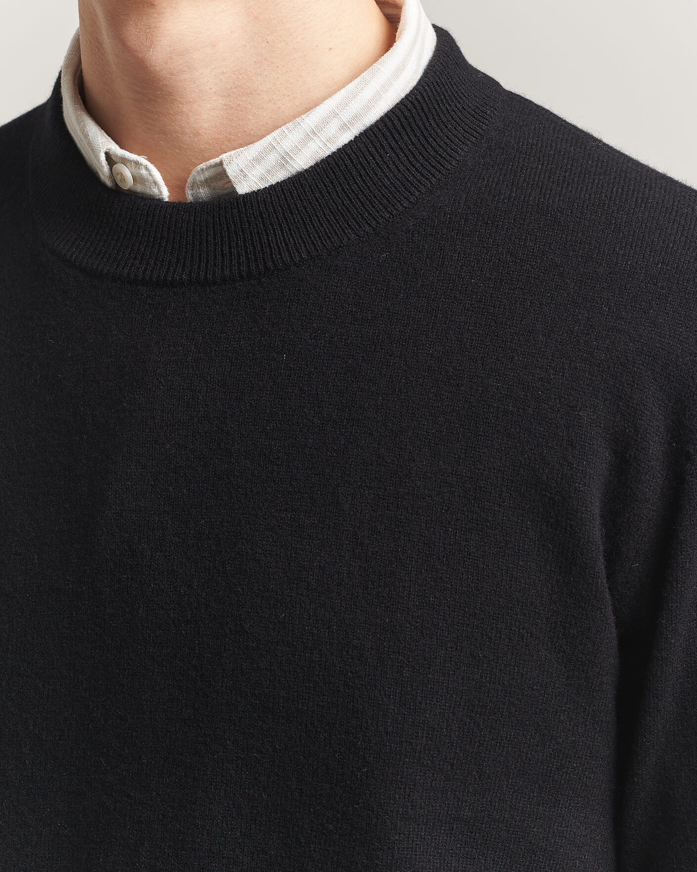 Herr | Tröjor | A Day's March | Marlow Cashmere Blend Sweater Black