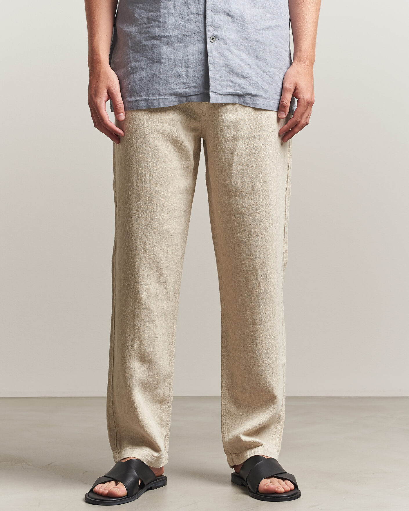 Herr | Byxor | A Day's March | Redwood Linen Trousers Oyster