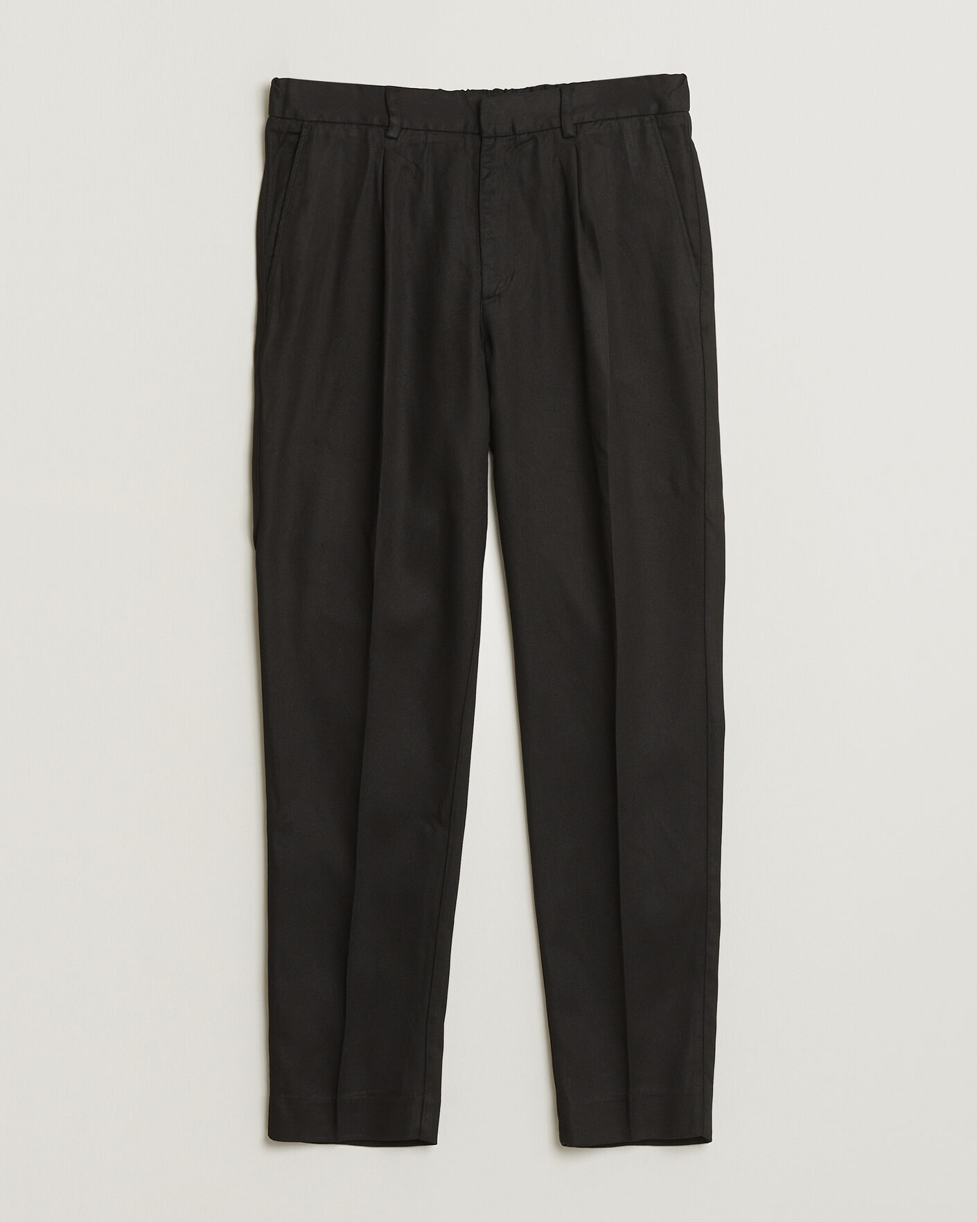 Herr | Byxor | A Day's March | Smart Lyocell Trousers Black