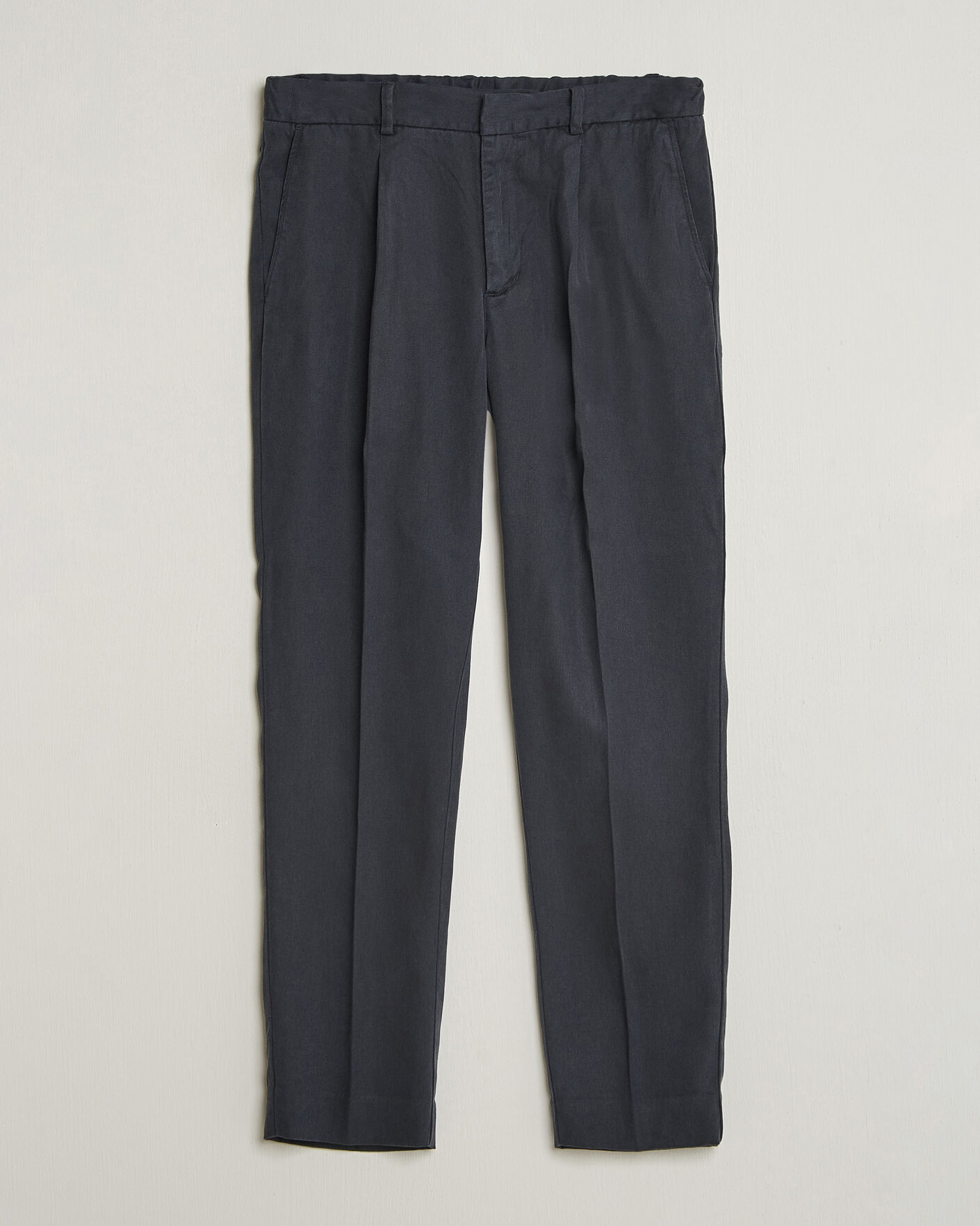 Herr | Byxor | A Day's March | Smart Lyocell Trousers Navy