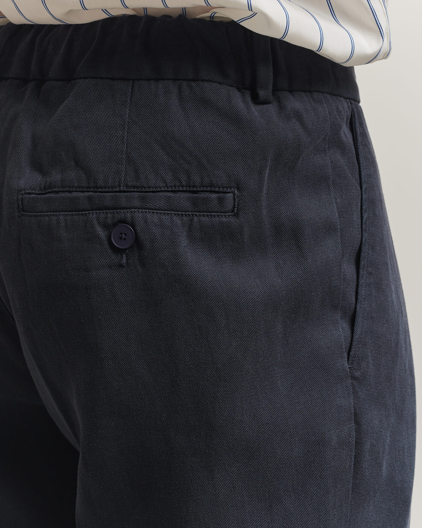Herr | Byxor | A Day's March | Smart Lyocell Trousers Navy