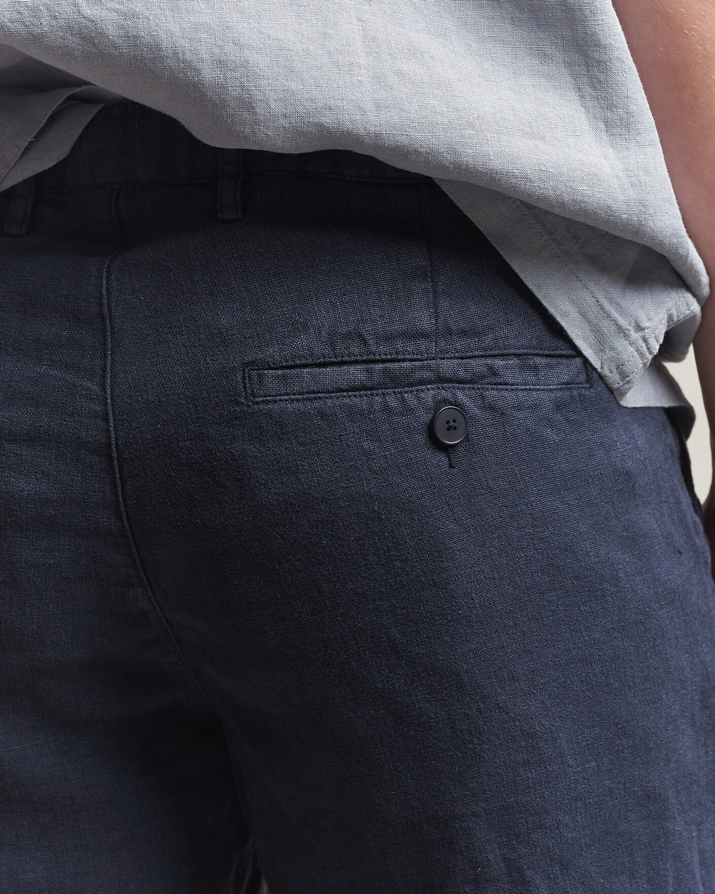 Herr | Shorts | A Day's March | Luny Linen Shorts Navy