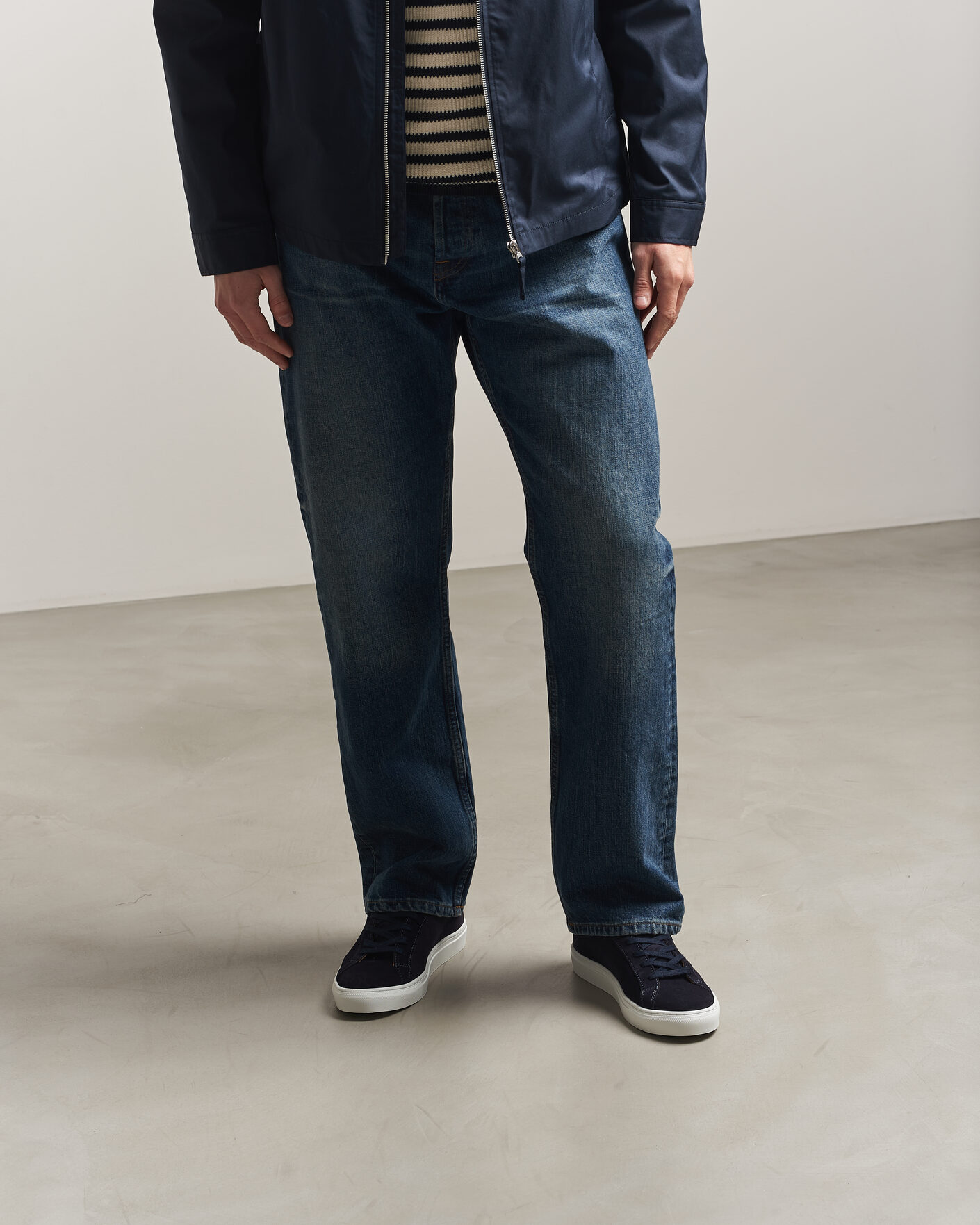 Herr | Sneakers | A Day's March | Marching Suede Sneaker Navy