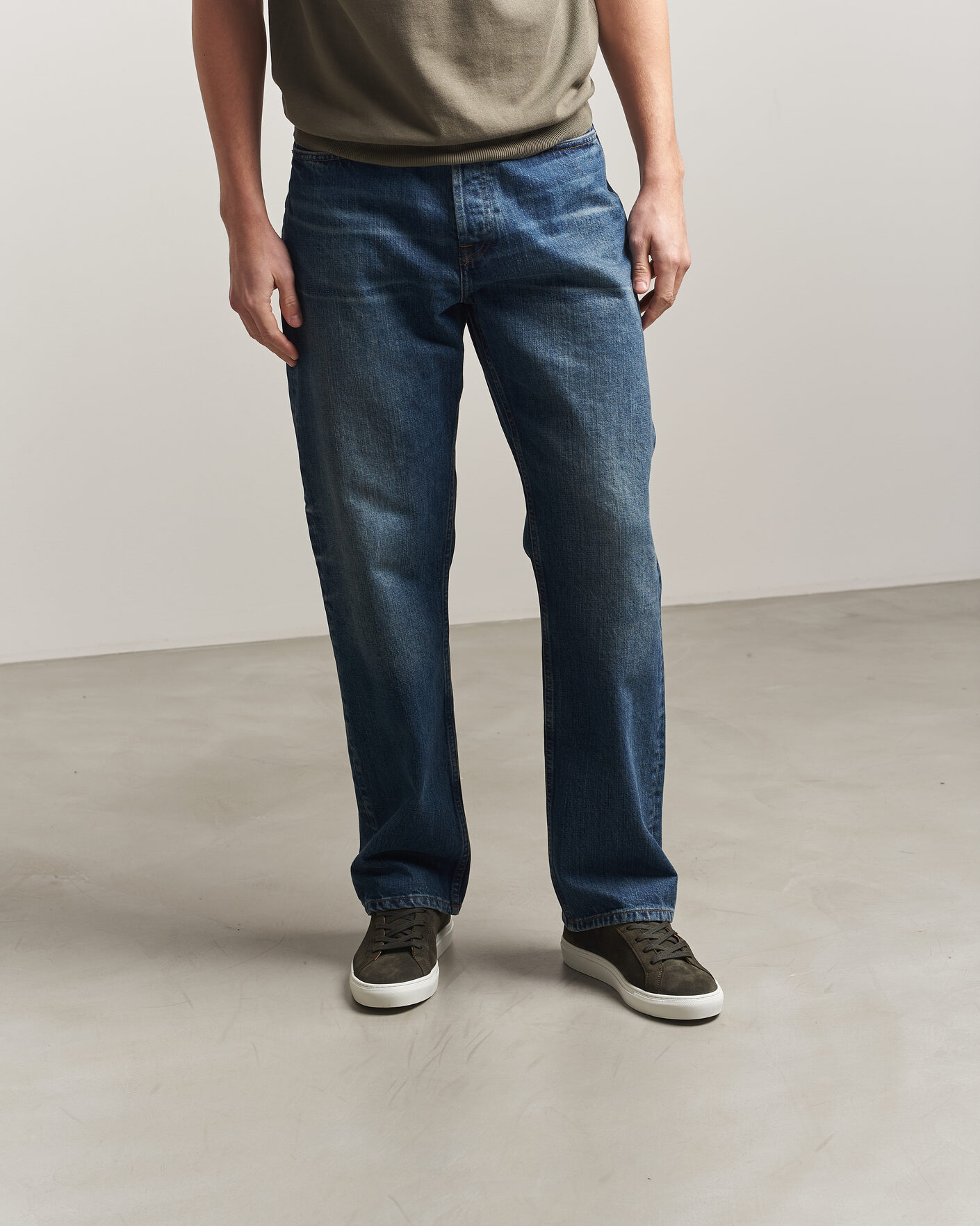 Herr | Sneakers | A Day's March | Marching Suede Sneaker Olive