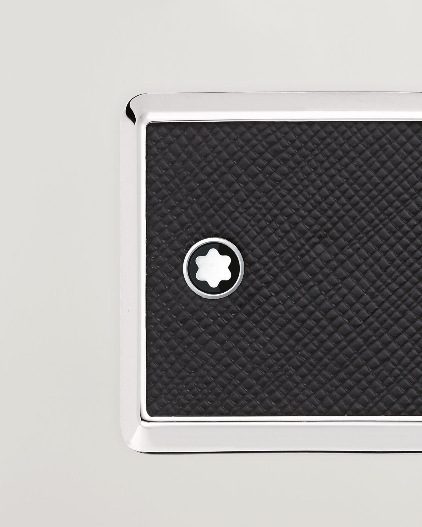 Herr | Bälten | Montblanc | Marquetry Plate 30mm Leather Belt Black