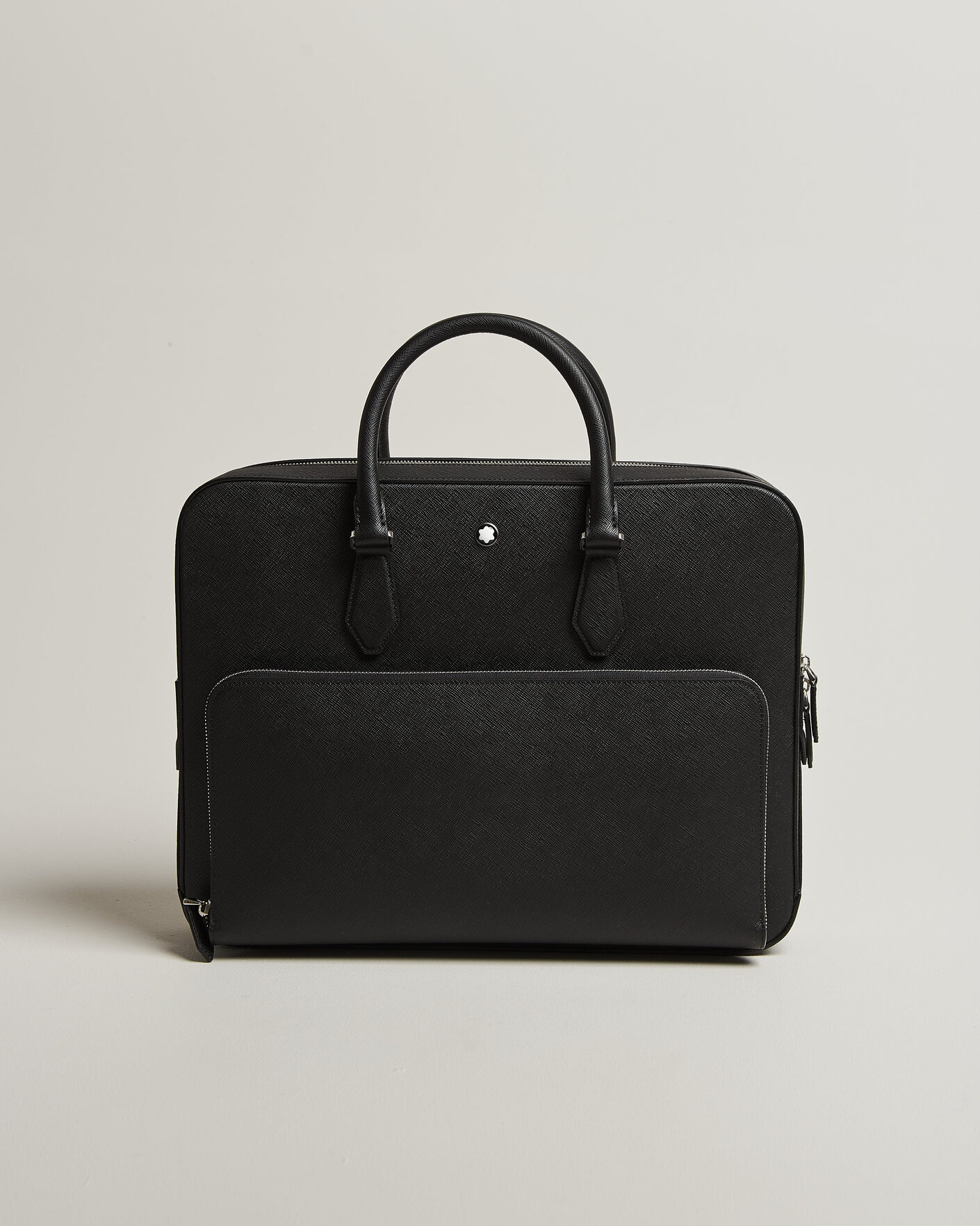 Herr | Väskor | Montblanc | Medium Sartorial Leather Briefcase with Pocket Black
