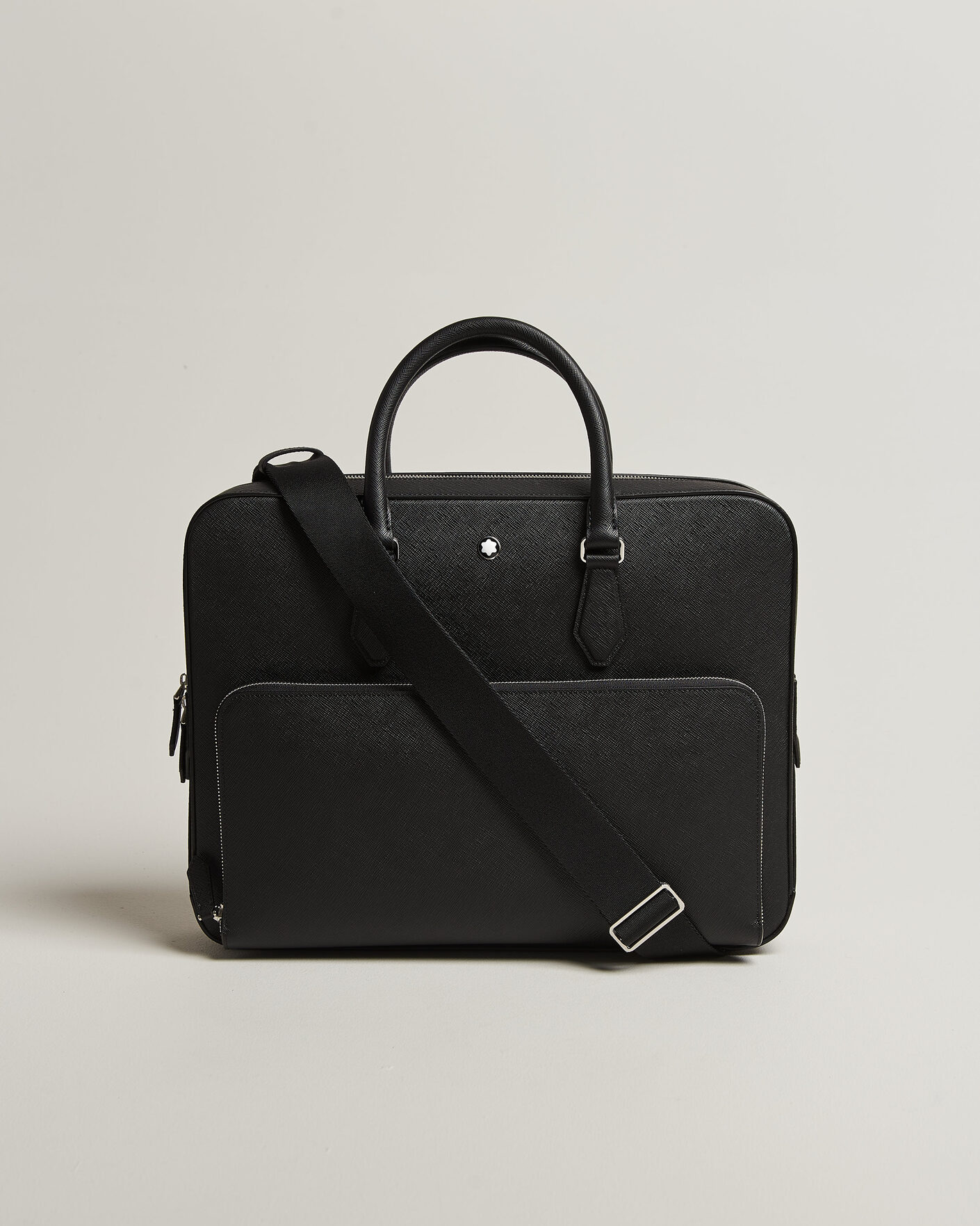 Herr | Väskor | Montblanc | Medium Sartorial Leather Briefcase with Pocket Black