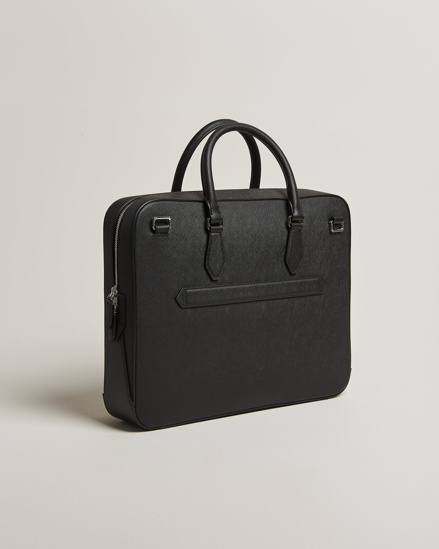 Herr | Väskor | Montblanc | Medium Sartorial Leather Briefcase with Pocket Black