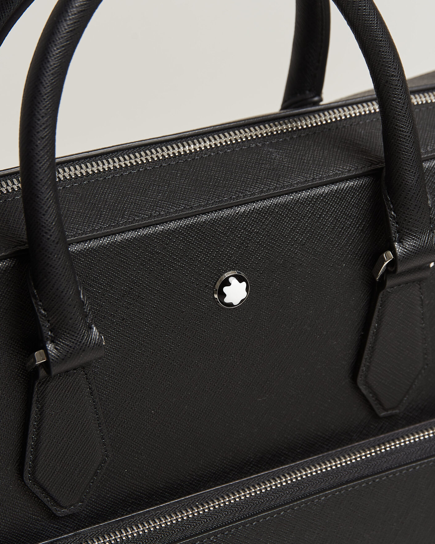 Herr | Väskor | Montblanc | Medium Sartorial Leather Briefcase with Pocket Black