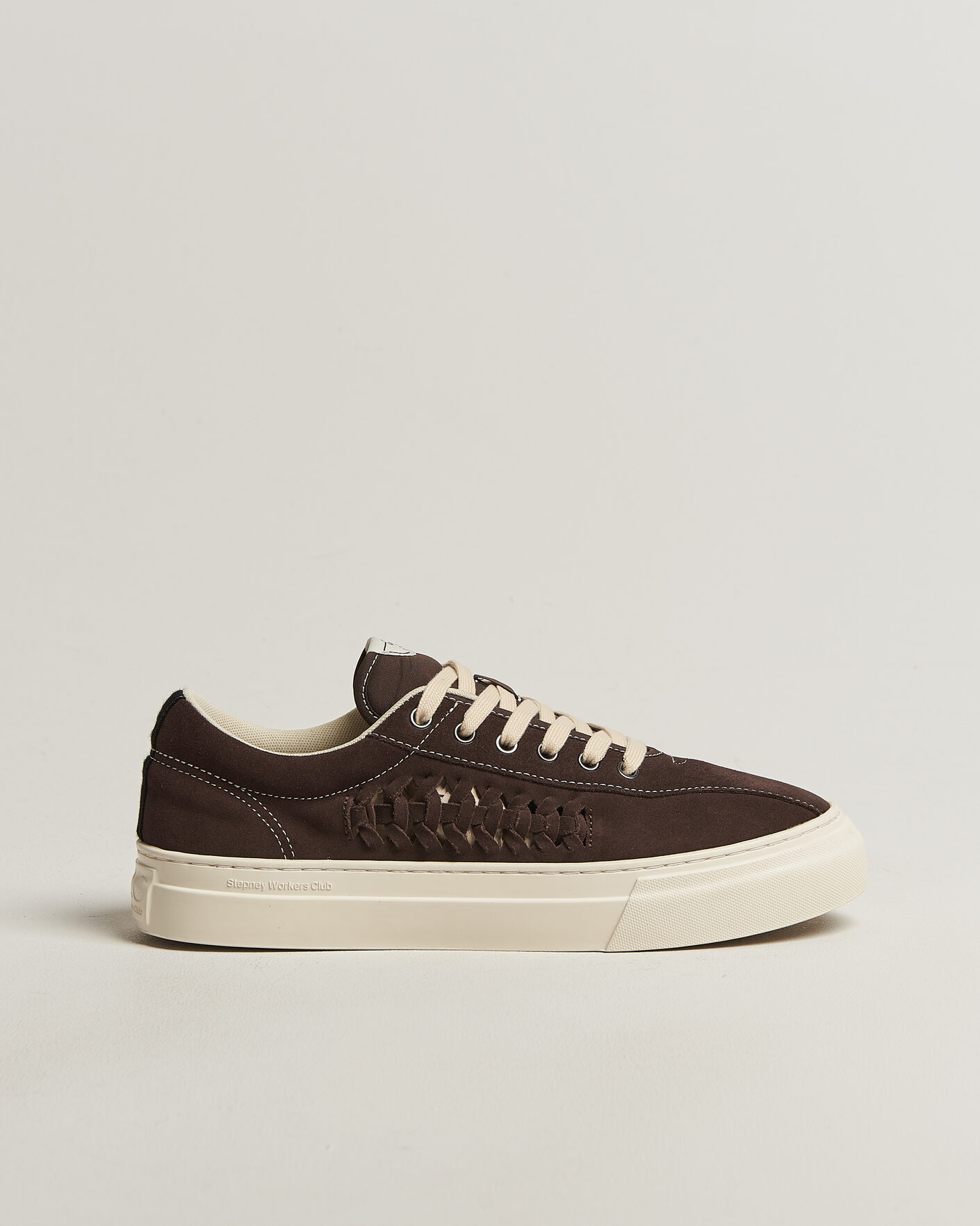 Herr | Sneakers | Stepney Workers Club | Dellow 02 Woven Suede Sneaker Dark Brown