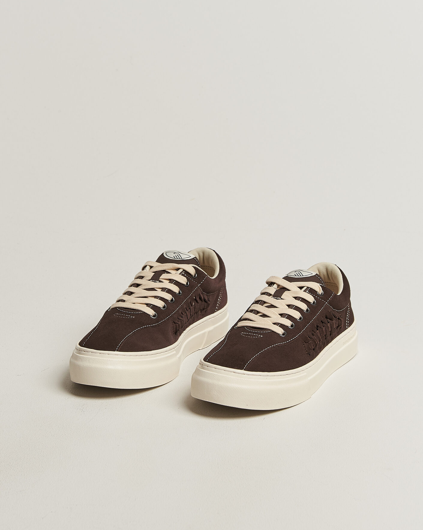 Herr | Sneakers | Stepney Workers Club | Dellow 02 Woven Suede Sneaker Dark Brown