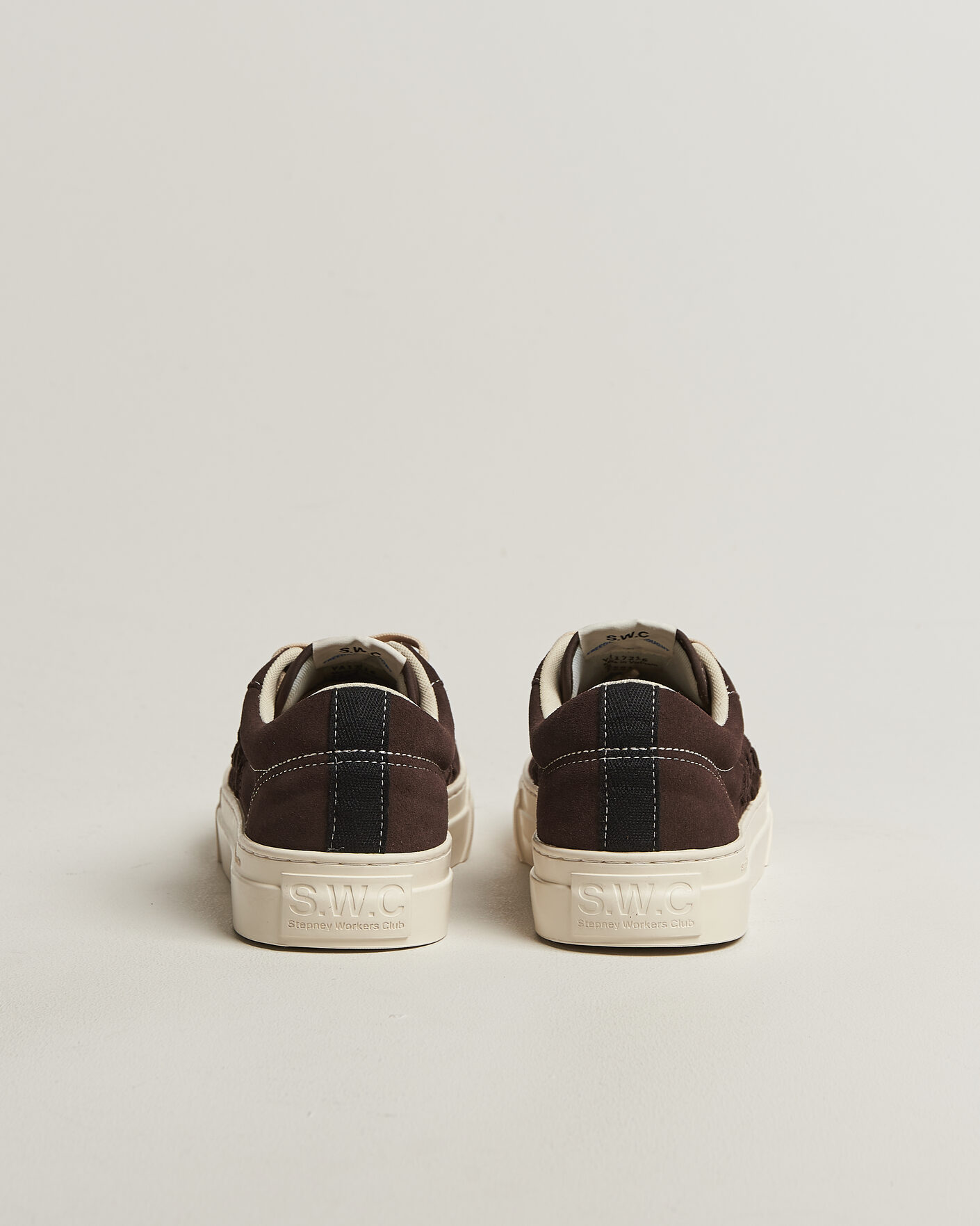 Herr | Sneakers | Stepney Workers Club | Dellow 02 Woven Suede Sneaker Dark Brown