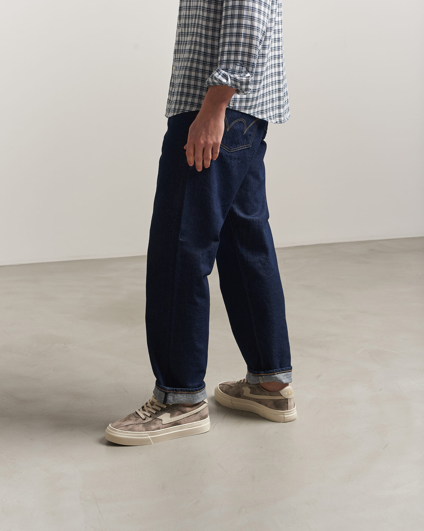 Herr | Sneakers | Stepney Workers Club | Dellow S-Strike Sunfade Canvas Sneaker Earth Grey