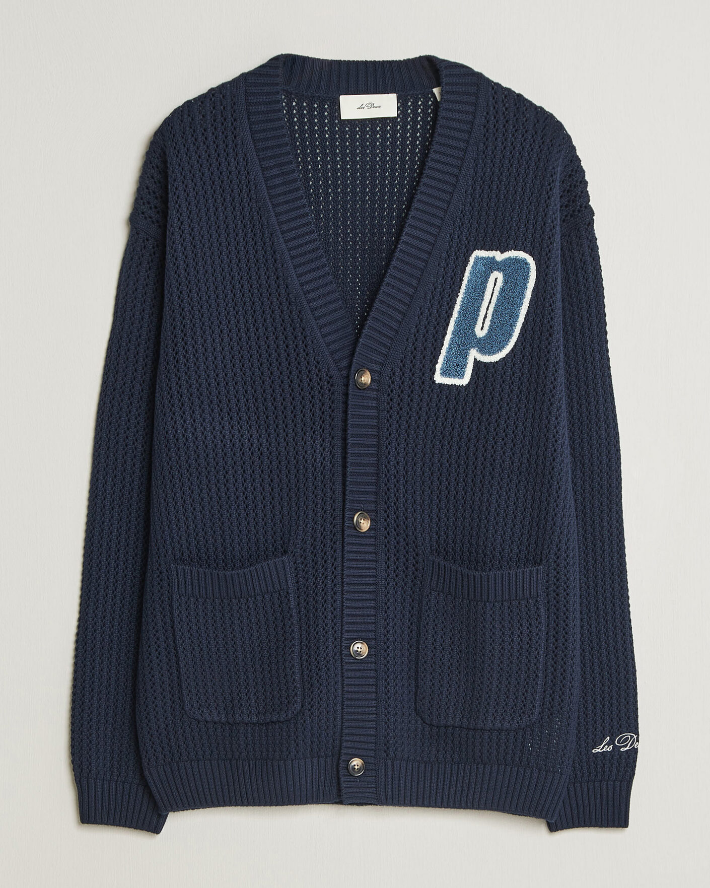 Herr | Tröjor | LES DEUX | Prince Lace Knitted Cardigan Dark Navy