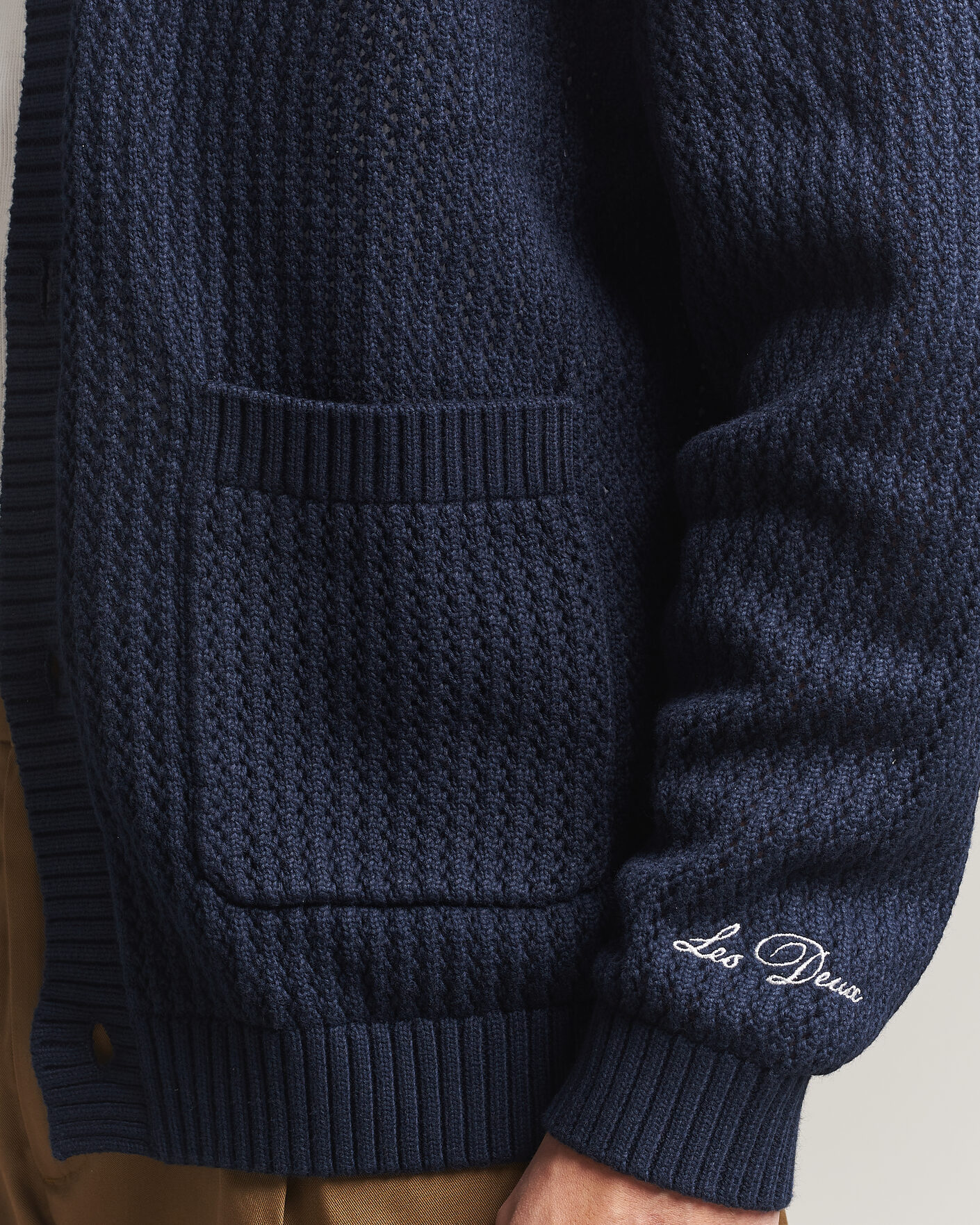 Herr | Tröjor | LES DEUX | Prince Lace Knitted Cardigan Dark Navy