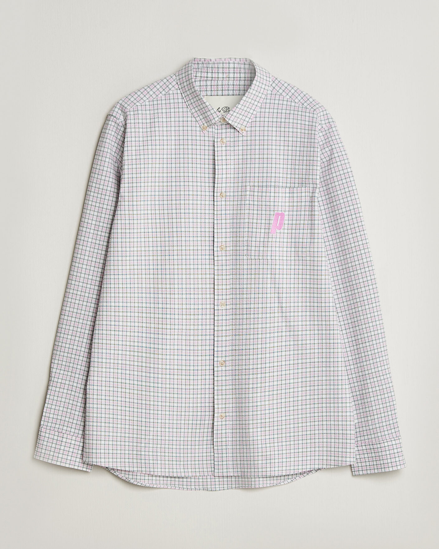 Herr | Skjortor | LES DEUX | Prince Seersucker Check Shirt Ivory