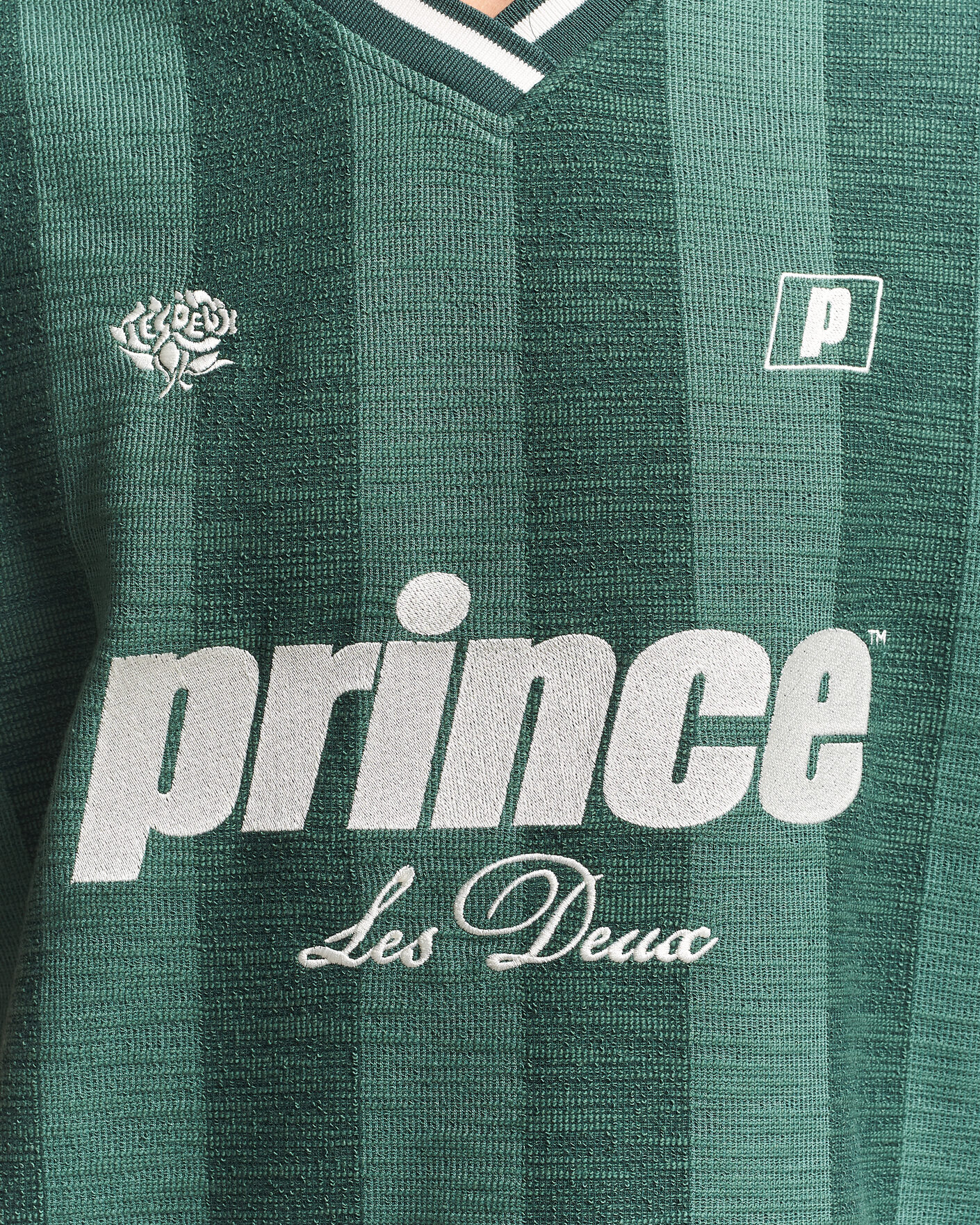 Herr | Pikéer | LES DEUX | Prince Stripe Jaquard Polo Pineneedle Green