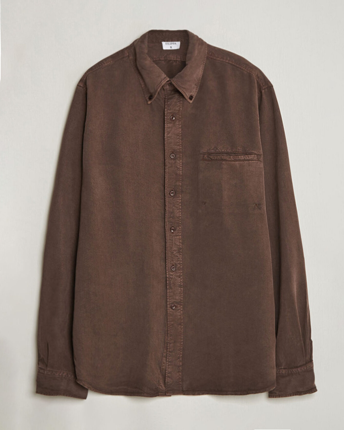 Herr | Skjortor | Filippa K | Zack Lyocell Shirt Dark Chocolate