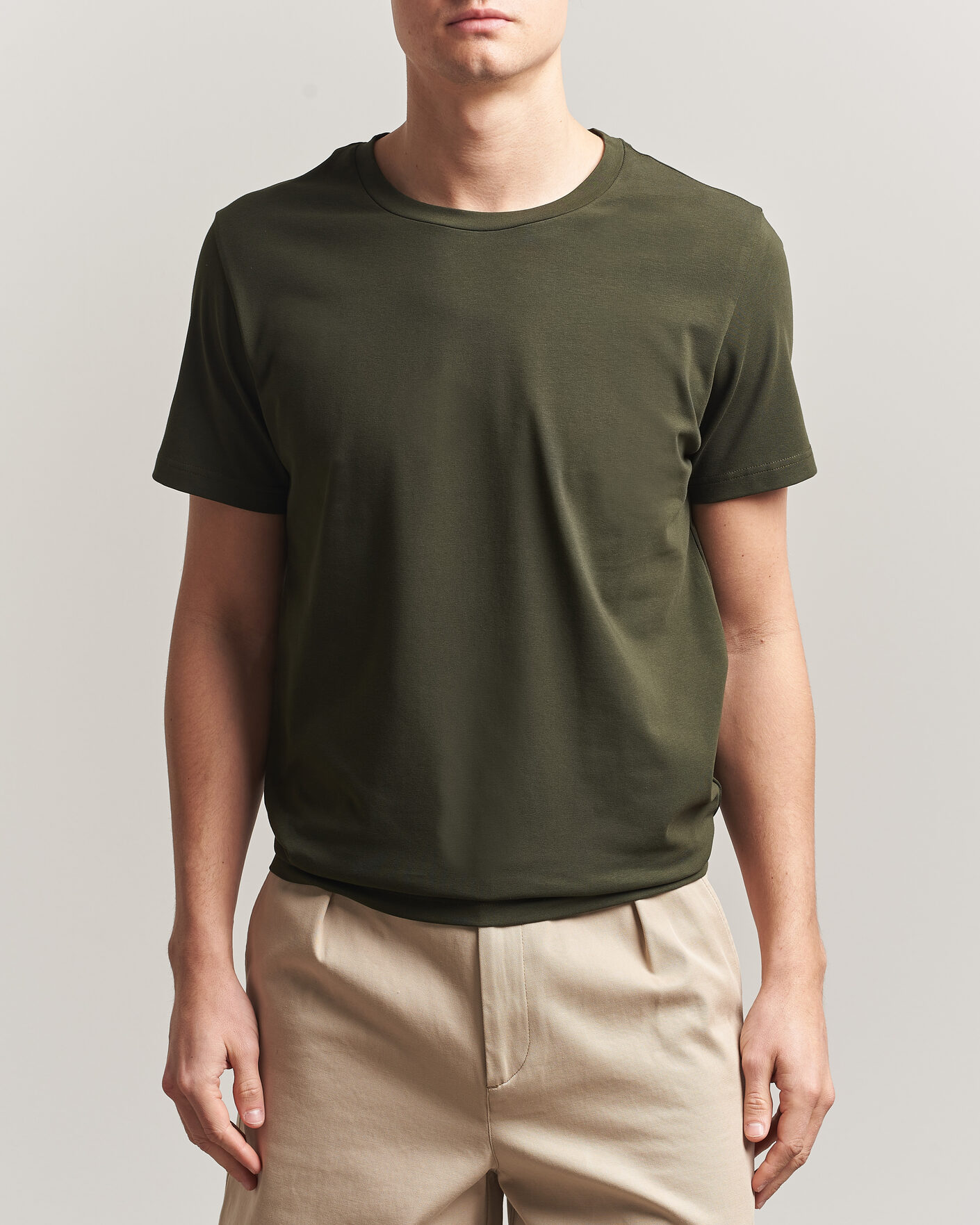 Herr | T-Shirts | Filippa K | Soft Lycra T-Shirt Midnight Olive