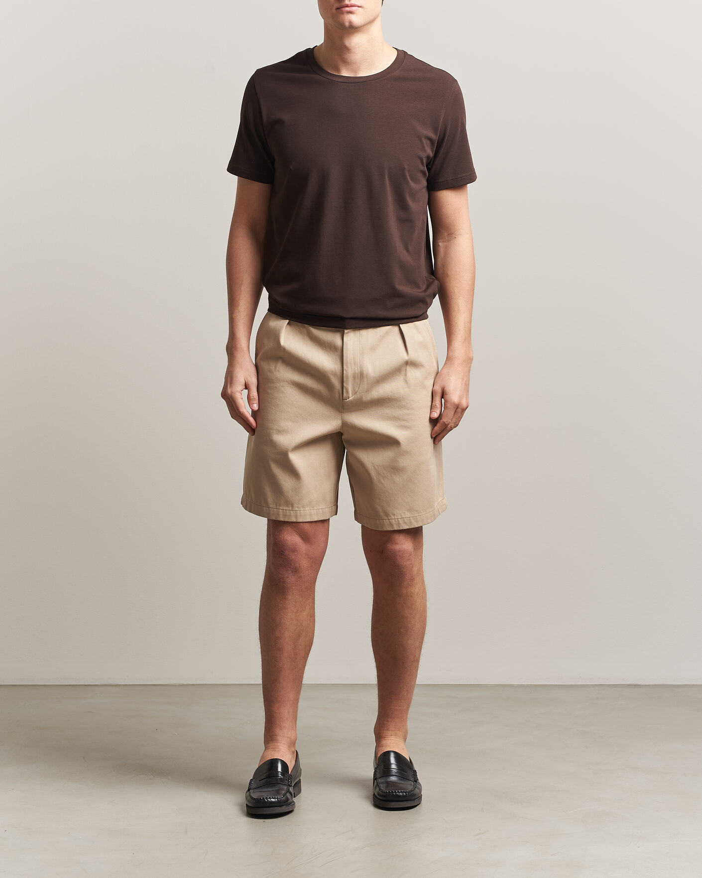 Herr | T-Shirts | Filippa K | Soft Lycra T-Shirt Dark Chocolate