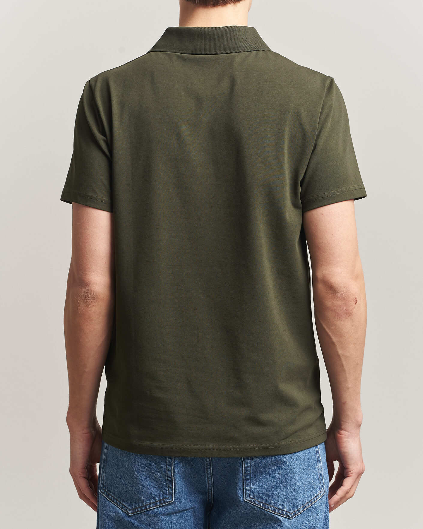 Herr | Pikéer | Filippa K | Soft Lycra Polo T-Shirt Midnight Olive