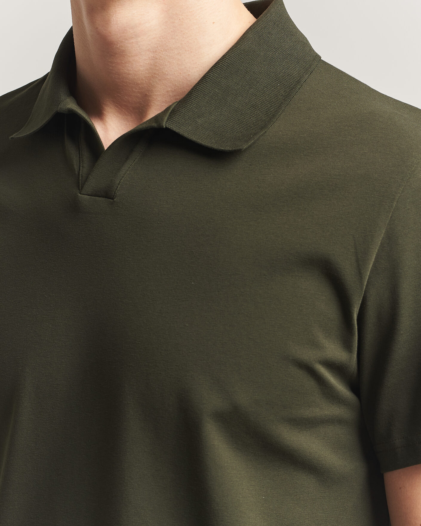 Herr | Pikéer | Filippa K | Soft Lycra Polo T-Shirt Midnight Olive