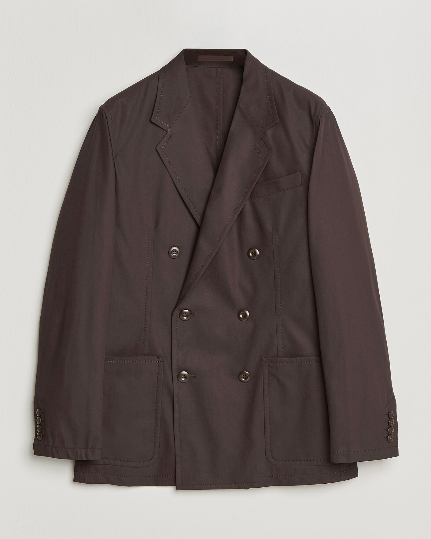 Herr |  | Filippa K | Reese Cotton Double Breasted Blazer Dark Chocolate
