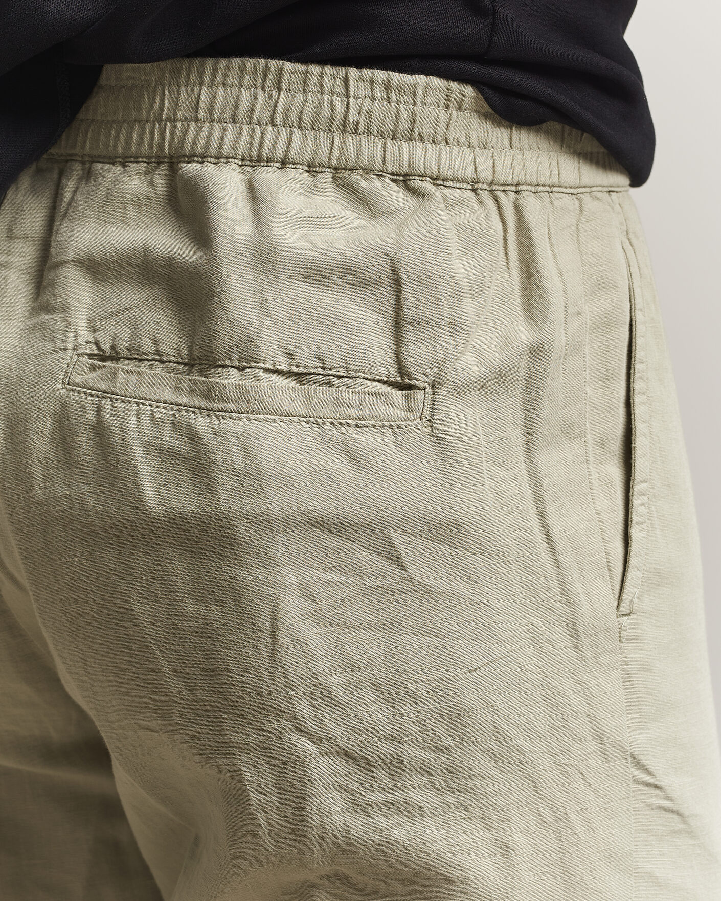 Herr | Byxor | Filippa K | Theo Relaxed Linen/Cotton Drawstring Trousers Light Green