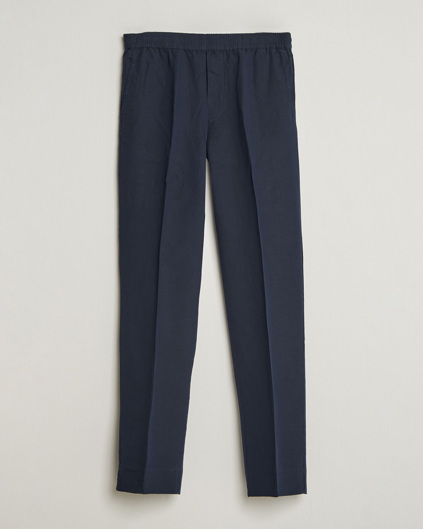 Herr | Byxor | Filippa K | Theo Relaxed Linen/Cotton Drawstring Trousers Navy