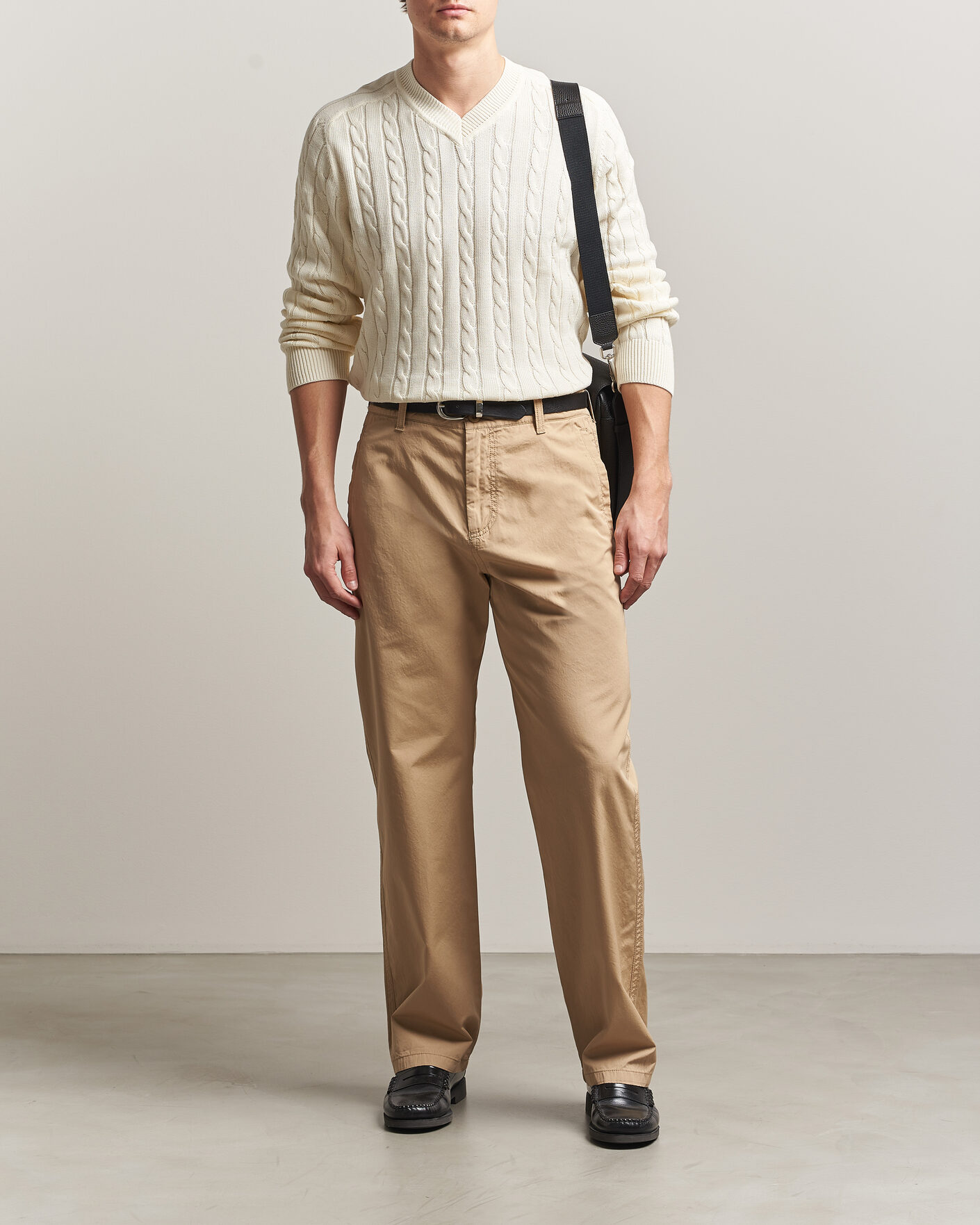 Herr | Byxor | Filippa K | Flynn Washed Cotton Drawstring Trousers Canvas Beige