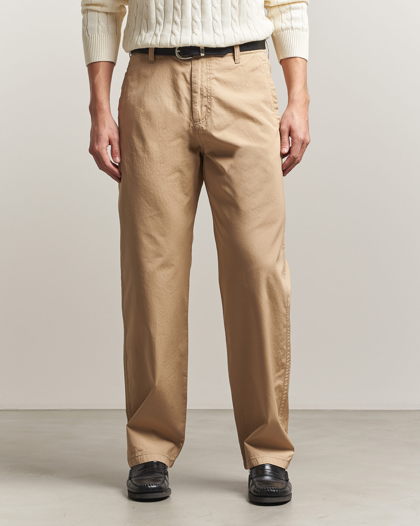 Herr | Byxor | Filippa K | Flynn Washed Cotton Drawstring Trousers Canvas Beige
