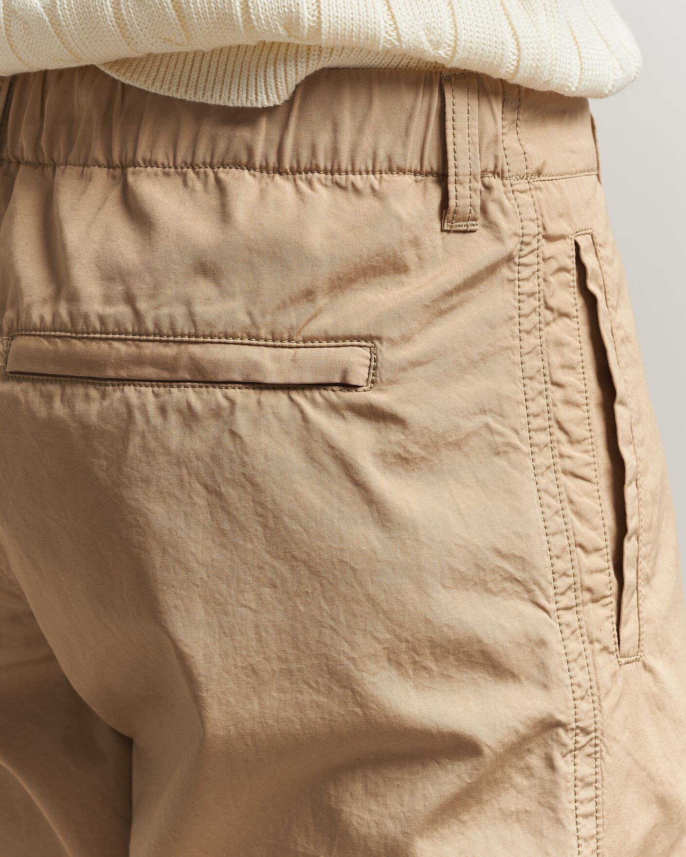 Herr | Byxor | Filippa K | Flynn Washed Cotton Drawstring Trousers Canvas Beige