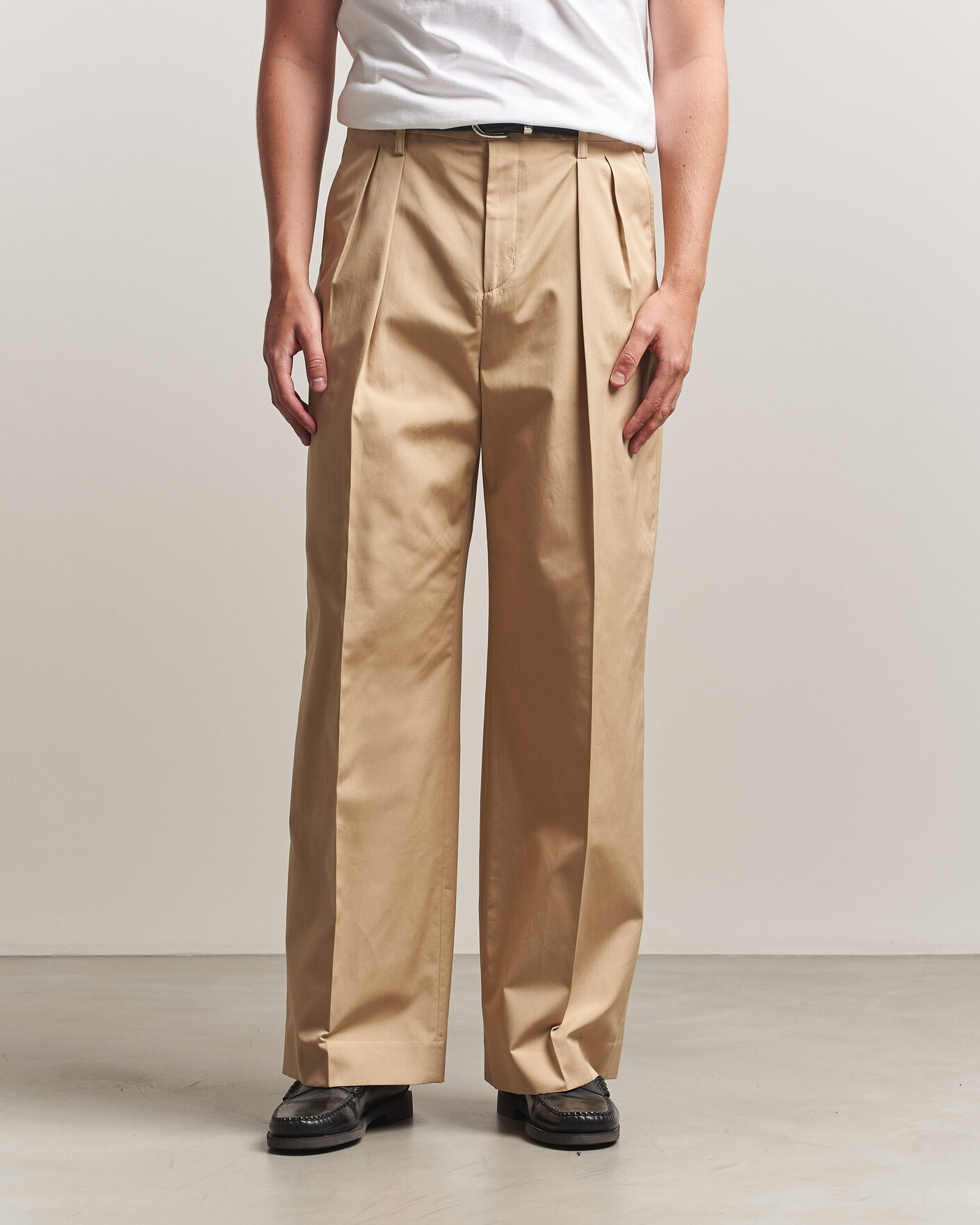 Herr | Byxor | Filippa K | Milo Cotton Trousers Canvas Beige