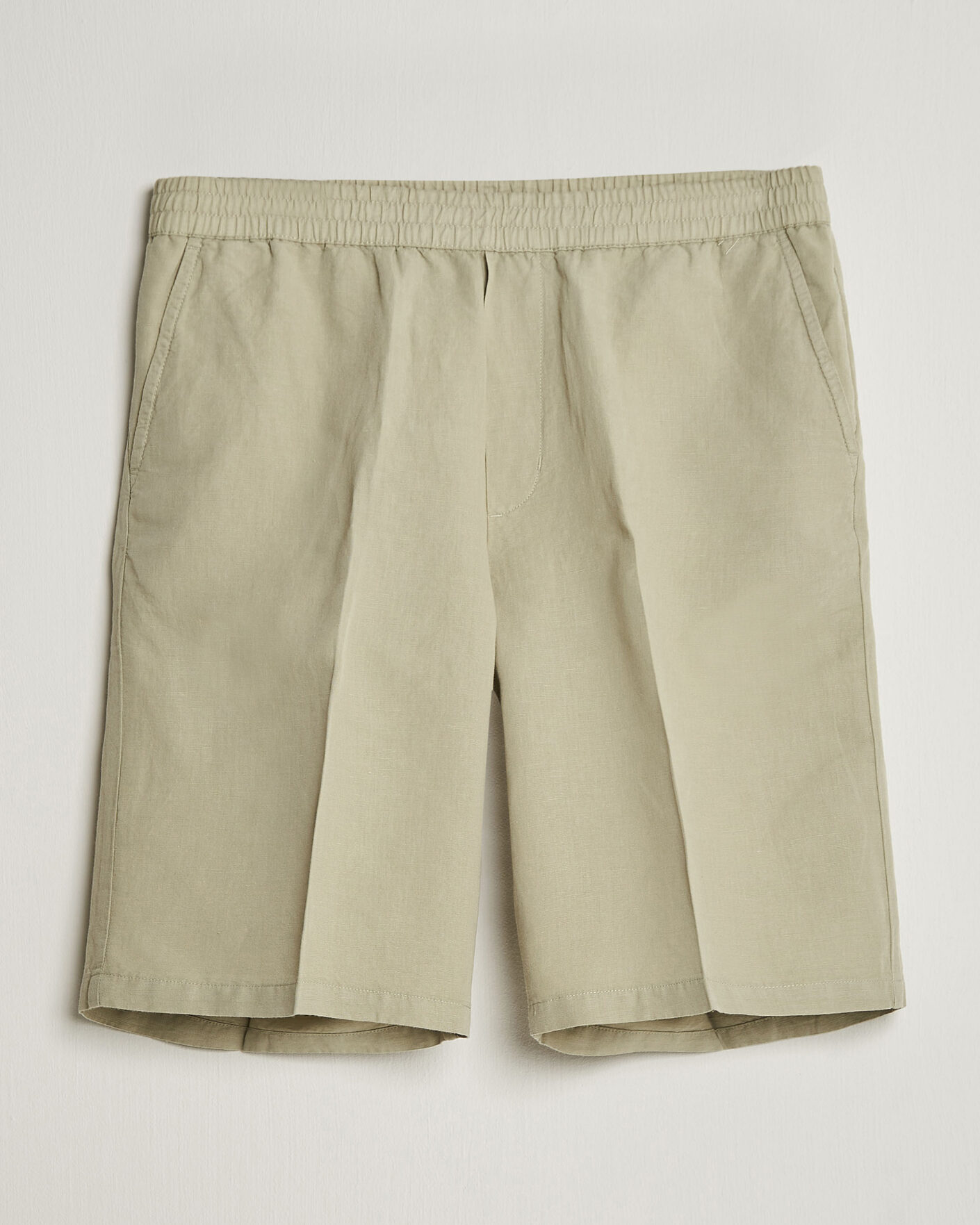 Herr | Shorts | Filippa K | Theo Relaxed Linen/Cotton Drawstring Shorts Light Green