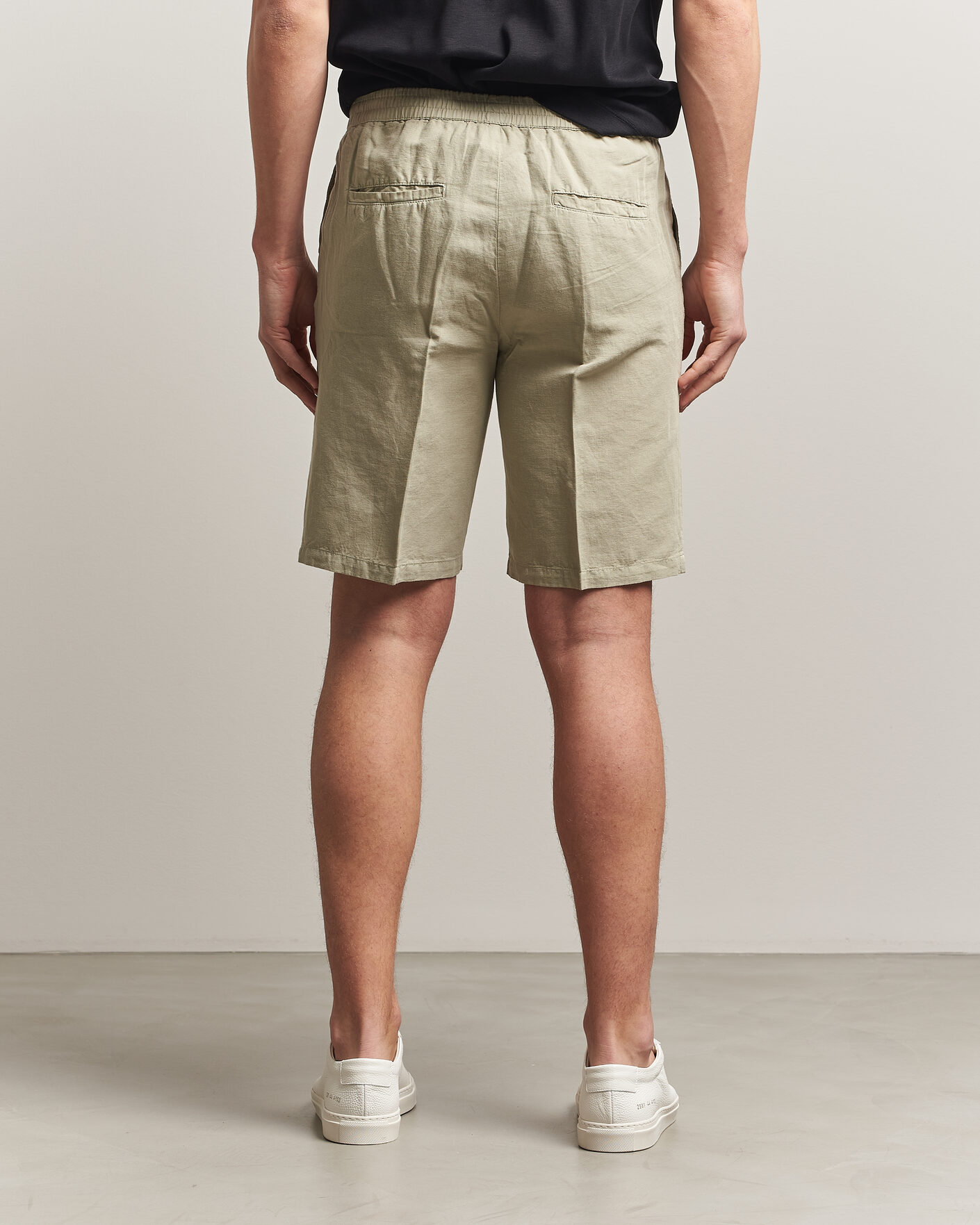 Herr | Shorts | Filippa K | Theo Relaxed Linen/Cotton Drawstring Shorts Light Green