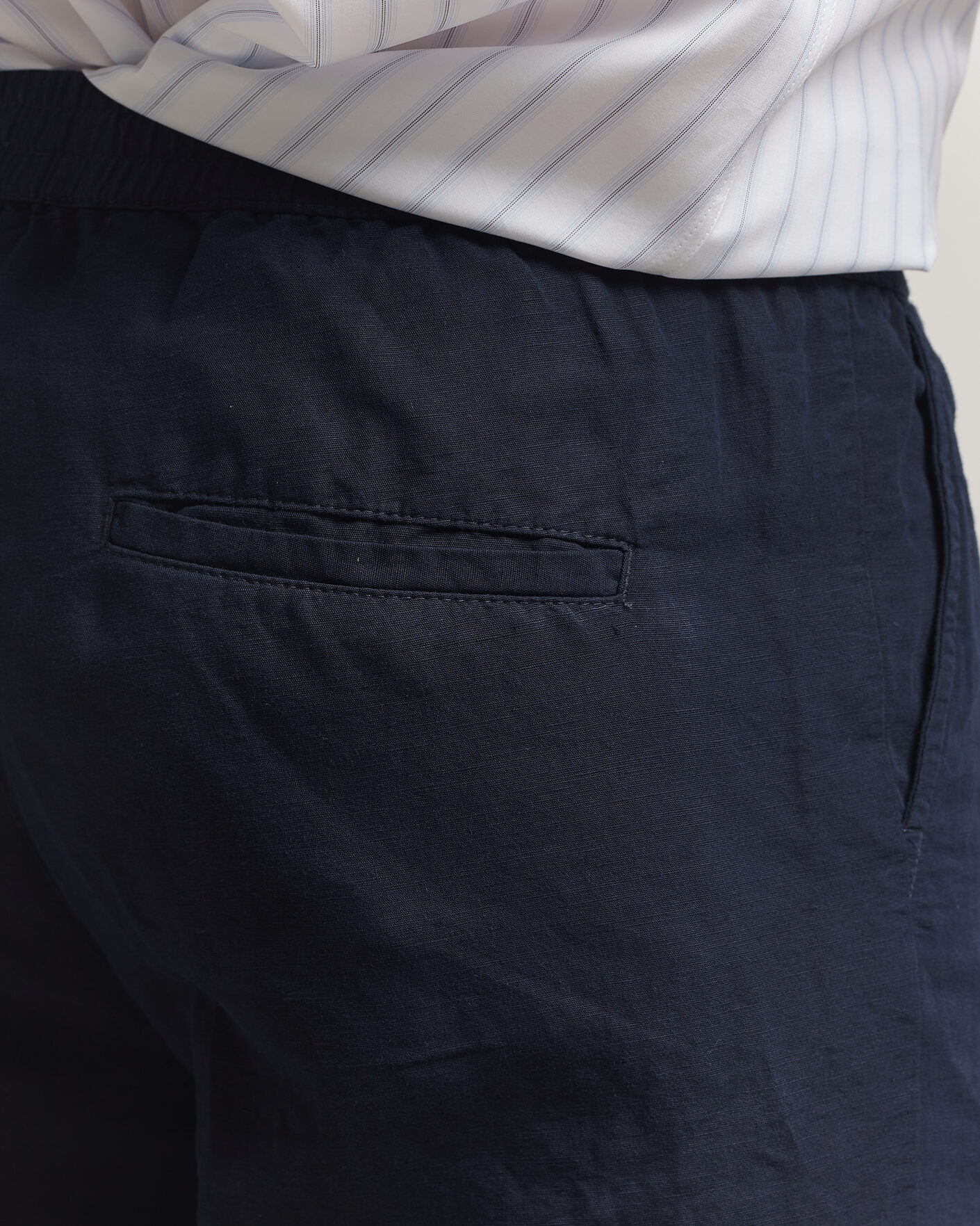 Herr | Shorts | Filippa K | Theo Relaxed Linen/Cotton Drawstring Shorts Navy