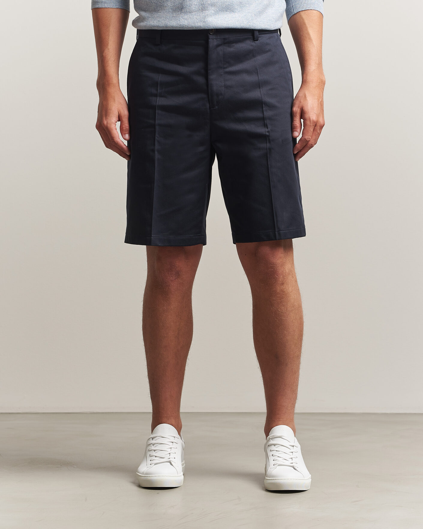 Herr | Shorts | Filippa K | Tailored Cotton Chino Shorts Navy