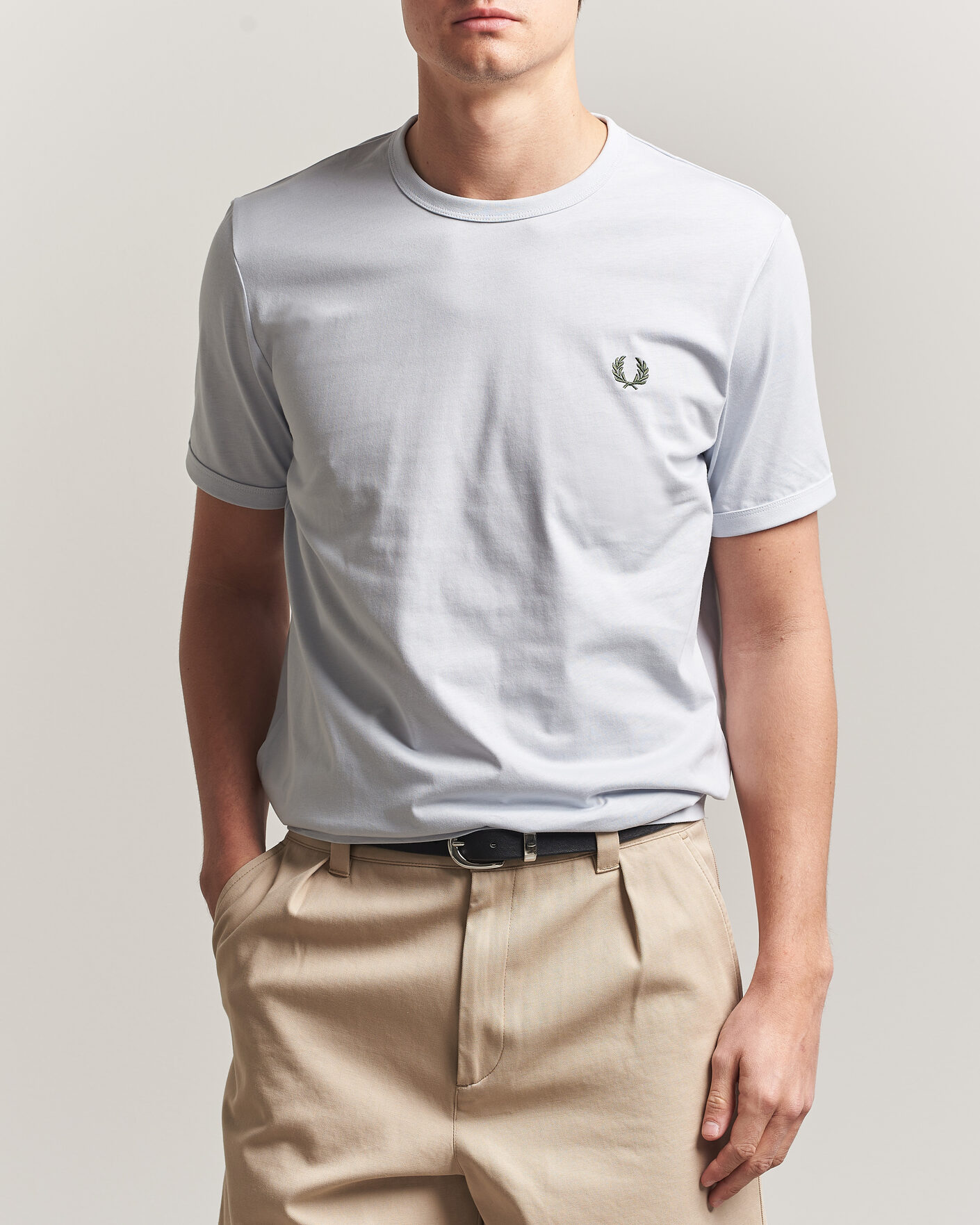 Herr | T-Shirts | Fred Perry | Ringer T-Shirt Dusky Blue