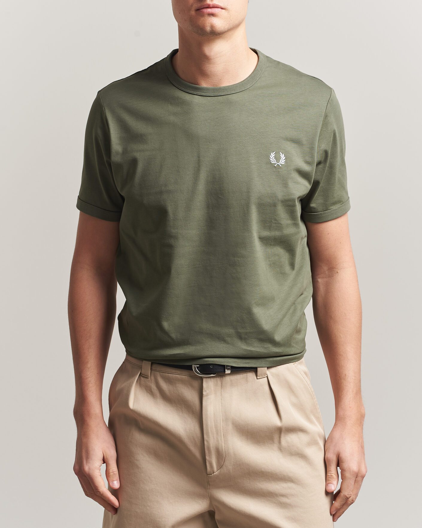 Herr | T-Shirts | Fred Perry | Ringer T-Shirt Laurel Wreath Green