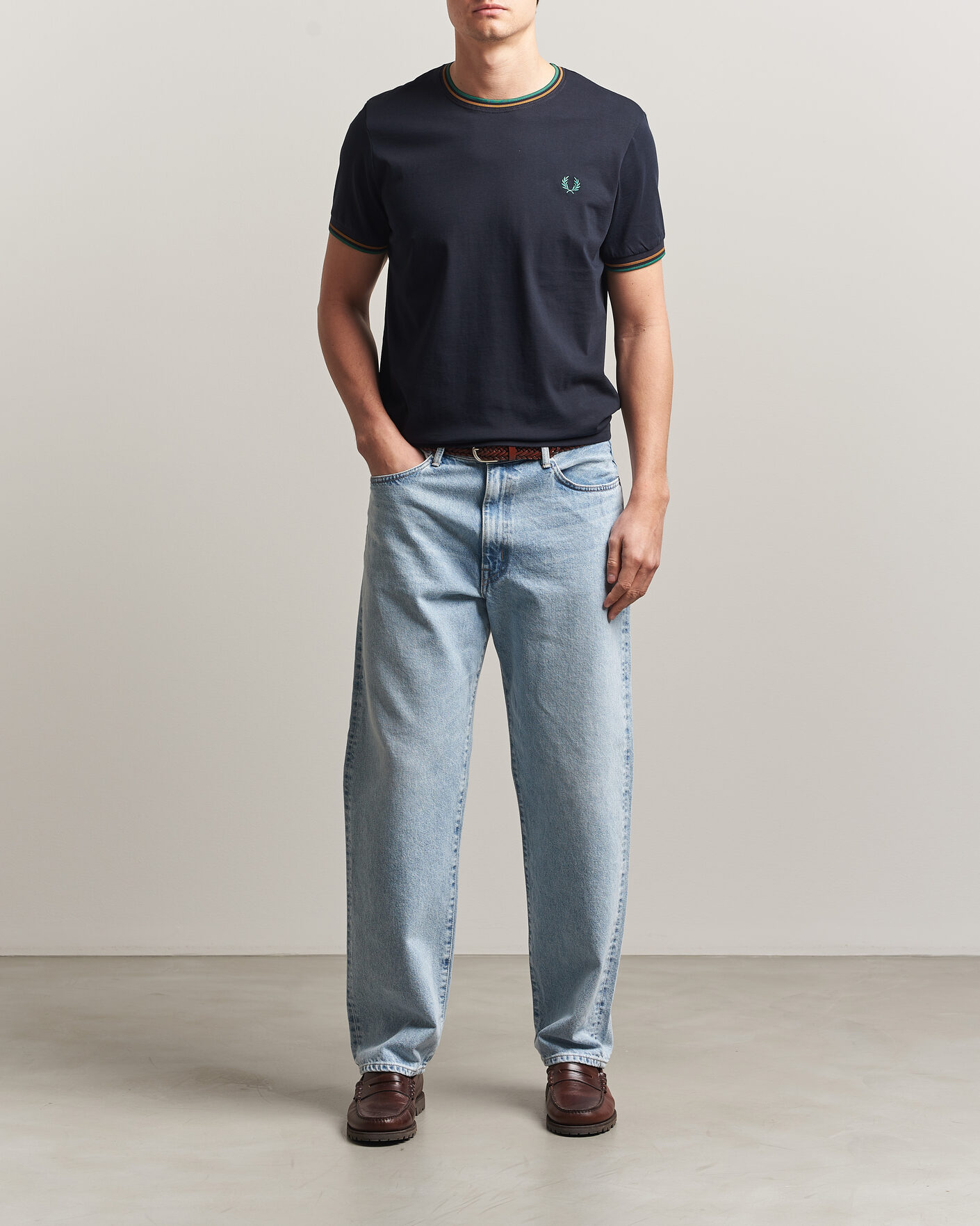 Herr | T-Shirts | Fred Perry | Twin Tipped T-Shirt Navy