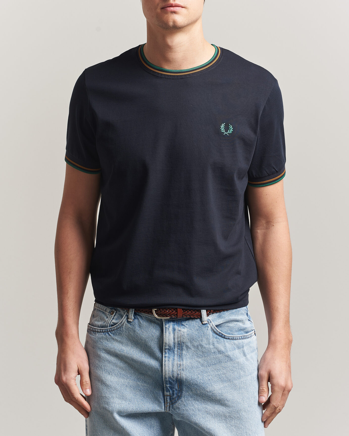Herr | T-Shirts | Fred Perry | Twin Tipped T-Shirt Navy