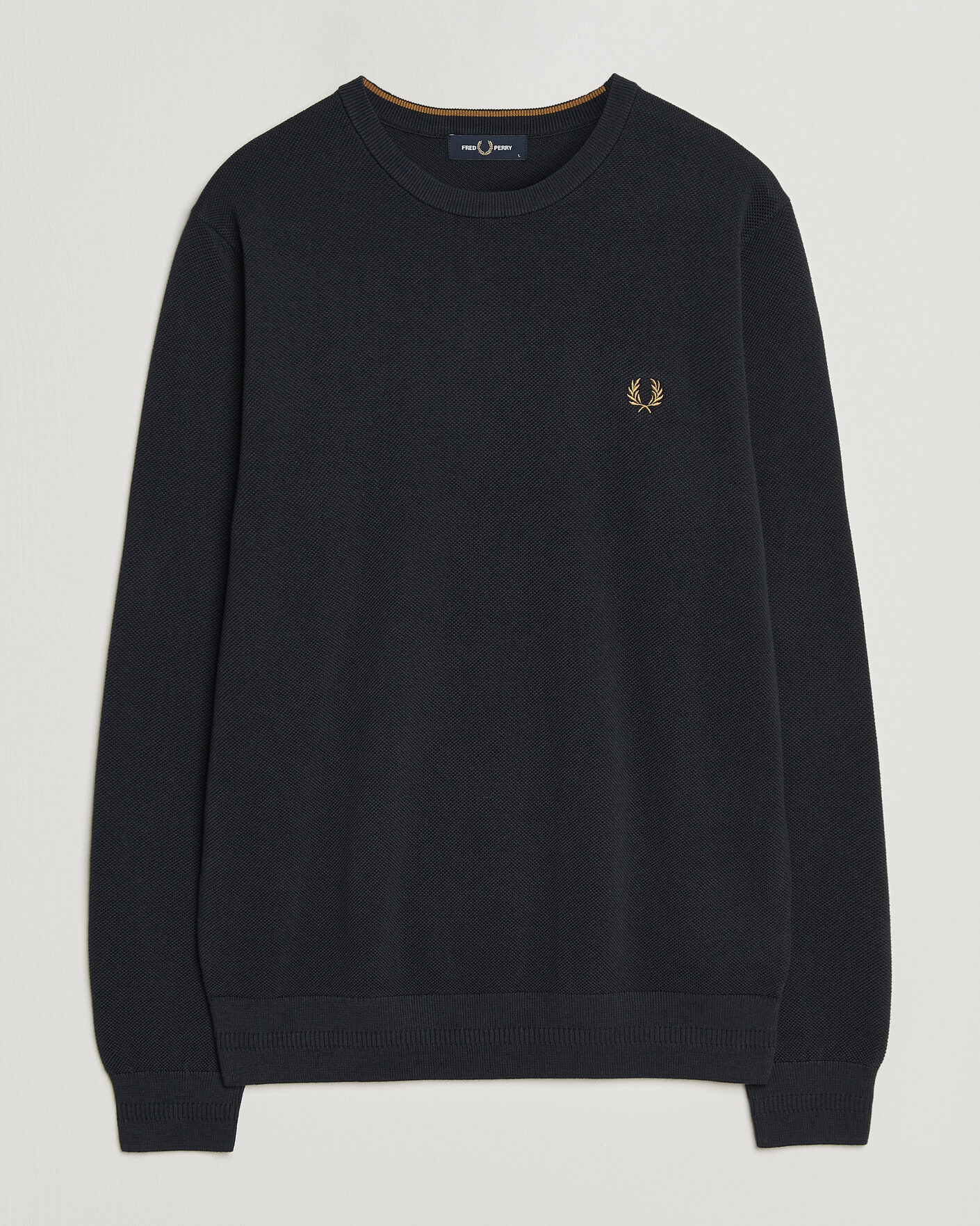Herr | Tröjor | Fred Perry | Piqué Stitched Sweater Navy